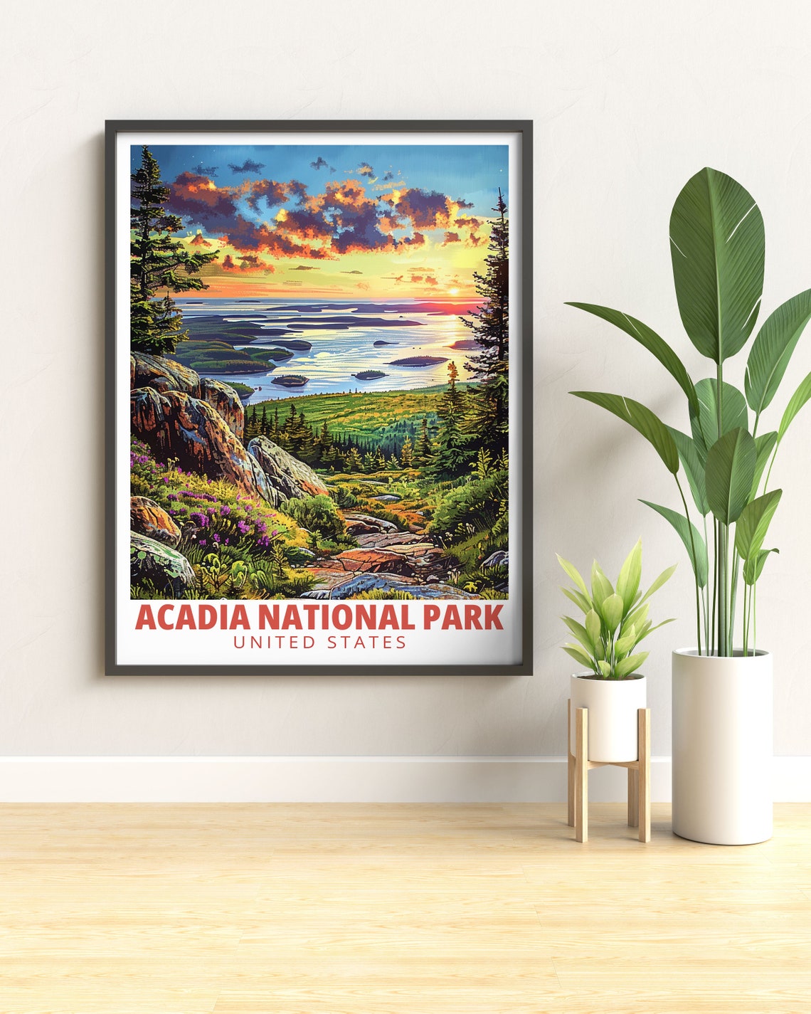 Acadia National Park Sunset over Islands Cadillac Peak Poster - Image 4