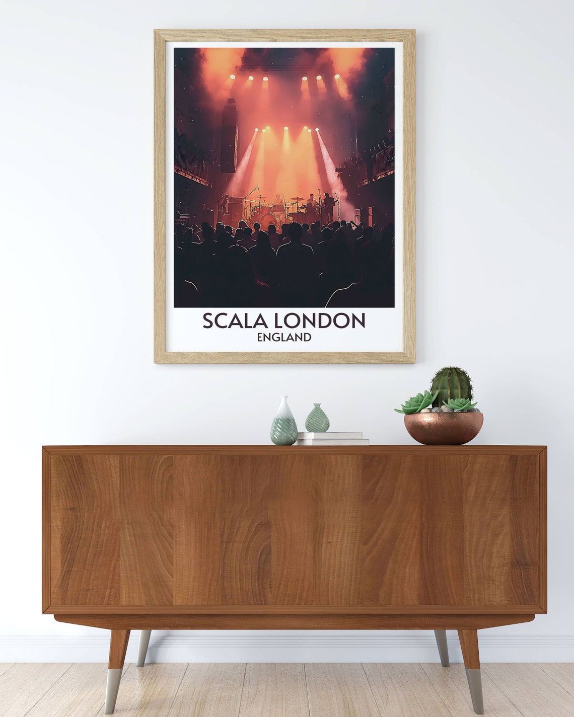 Scala London Live Music Concert Crowd Bathed In Red Lights Poster - Image 3