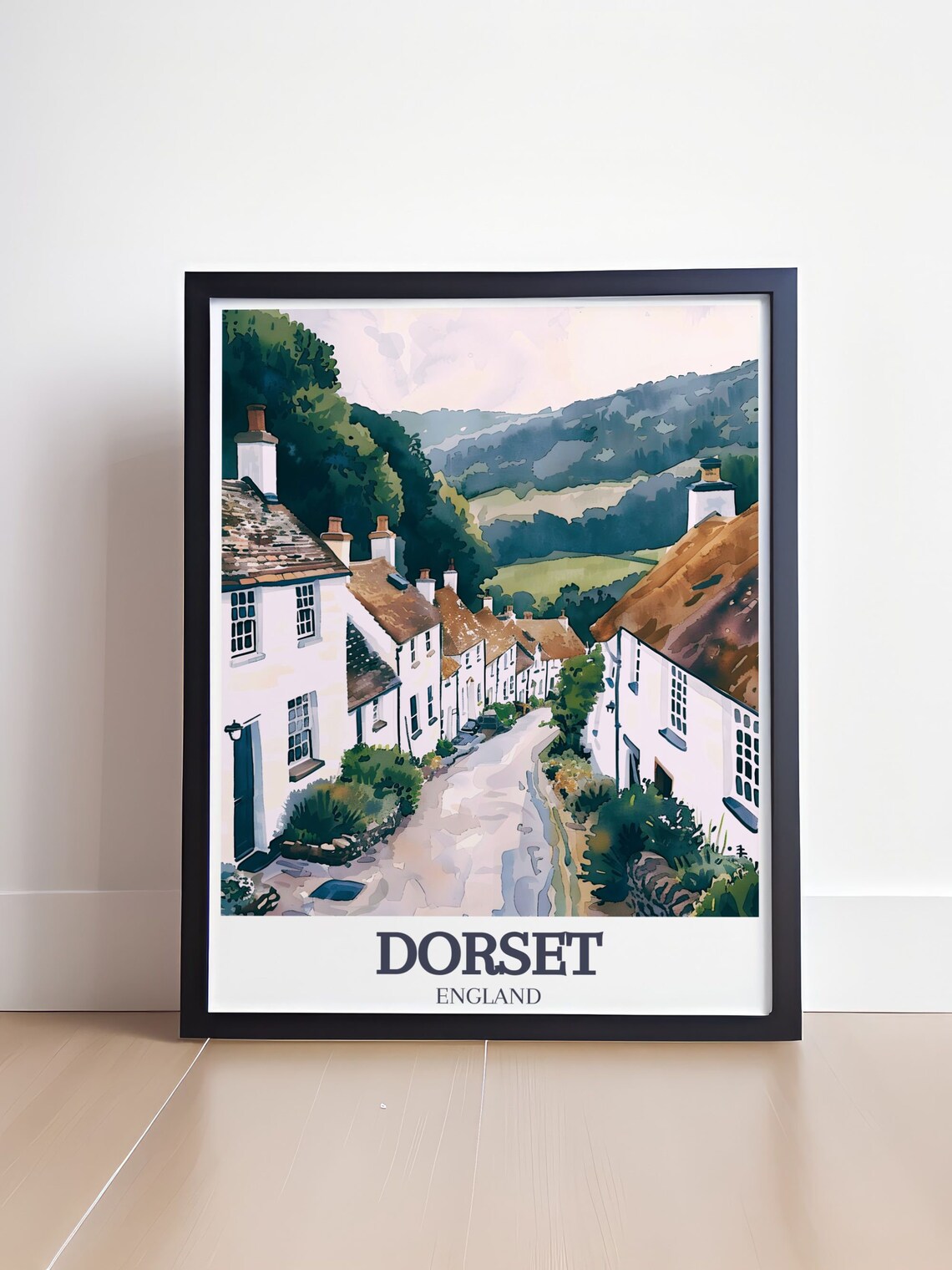 Dorset England Gold Hill Shaftesbury Thatched Cottage Lane Poster - Image 4