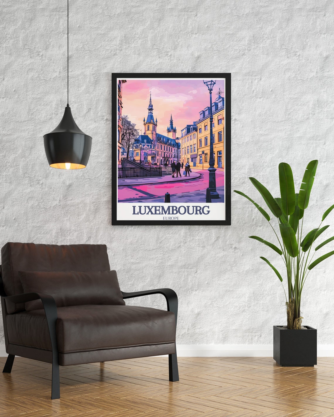 Luxembourg Travel Poster Grand Ducal Palace Posters Grand Ducal Palace Travel Prints Grand Ducal Palace Southern Luxembourg Decor - Image 2
