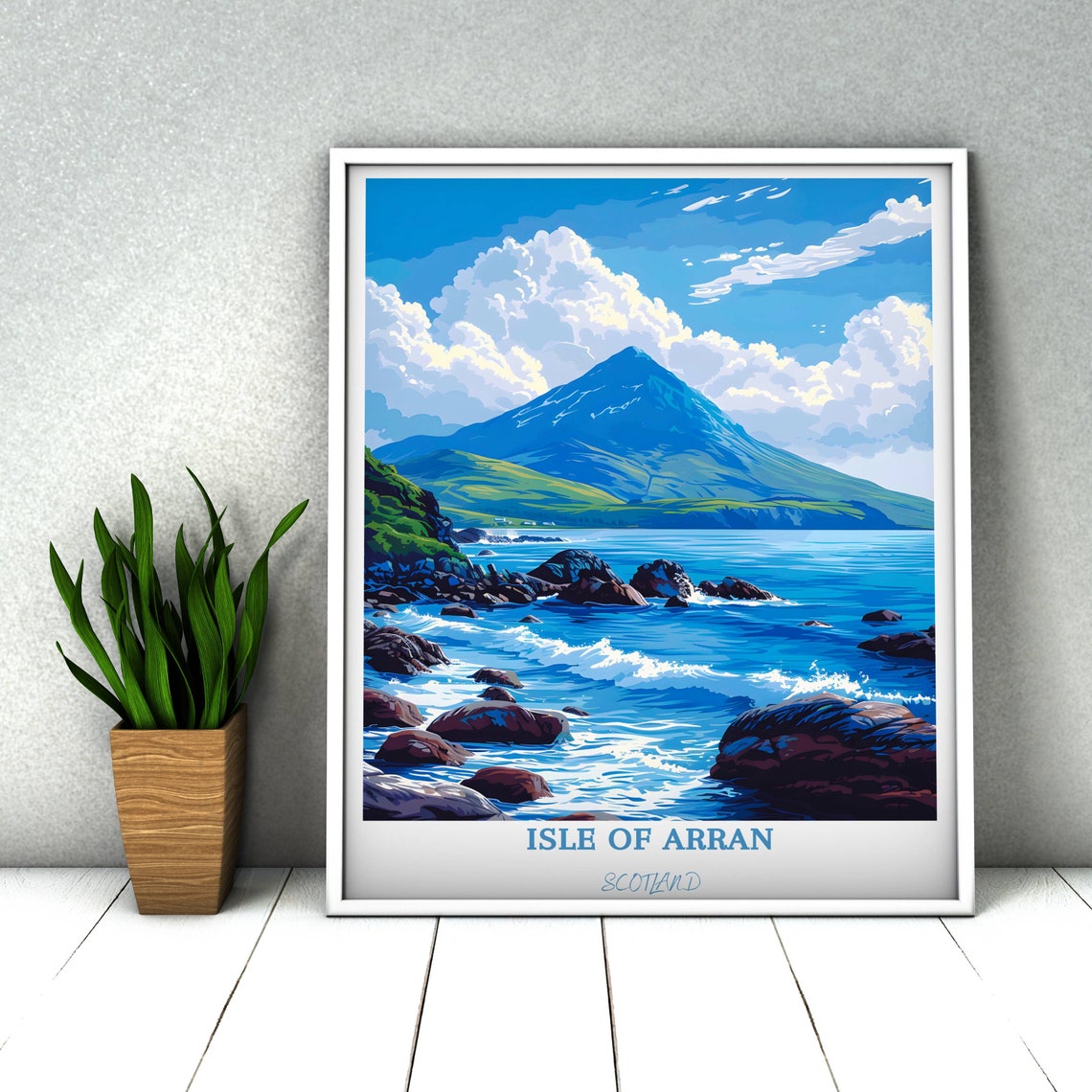 Isle Of Arran Goat Fell Conical Mountain Rocky Scotland Coast Poster - Image 3