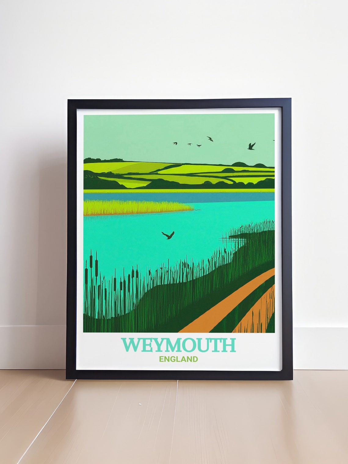 Weymouth England Radipole Lake Nature Reserve Birding Travel Poster - Image 4