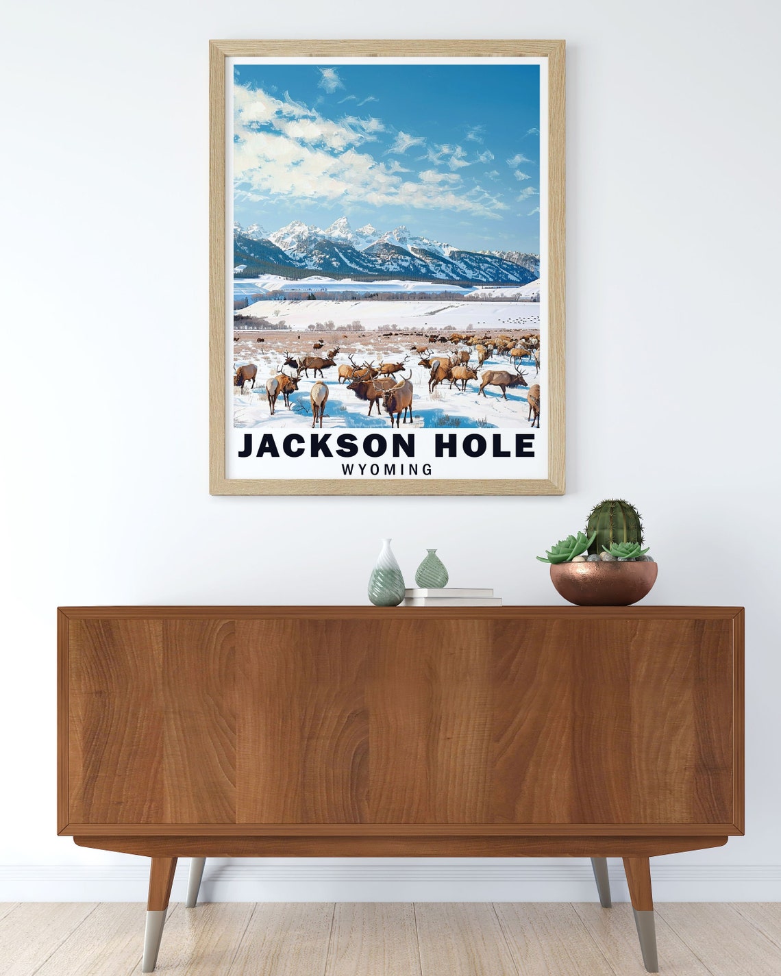 Jackson Hole Elk Herd Snowy National Elk Refuge Wyoming Poster - Image 3