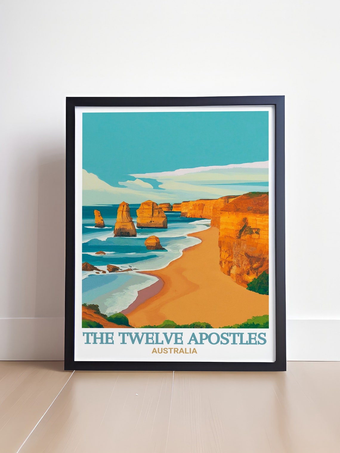 The Twelve Apostles Australia Limestone Sea Stacks Beach Travel Poster - Image 4