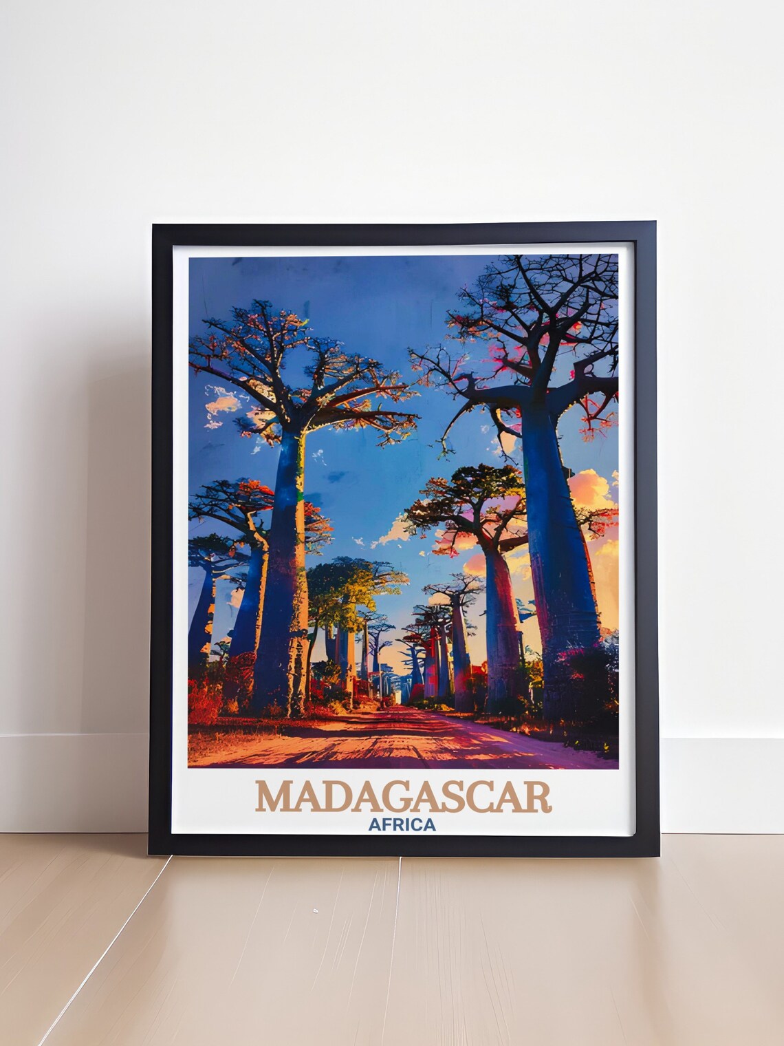 Avenue of the Baobabs Sunset Giants Madagascar Travel Poster - Image 4