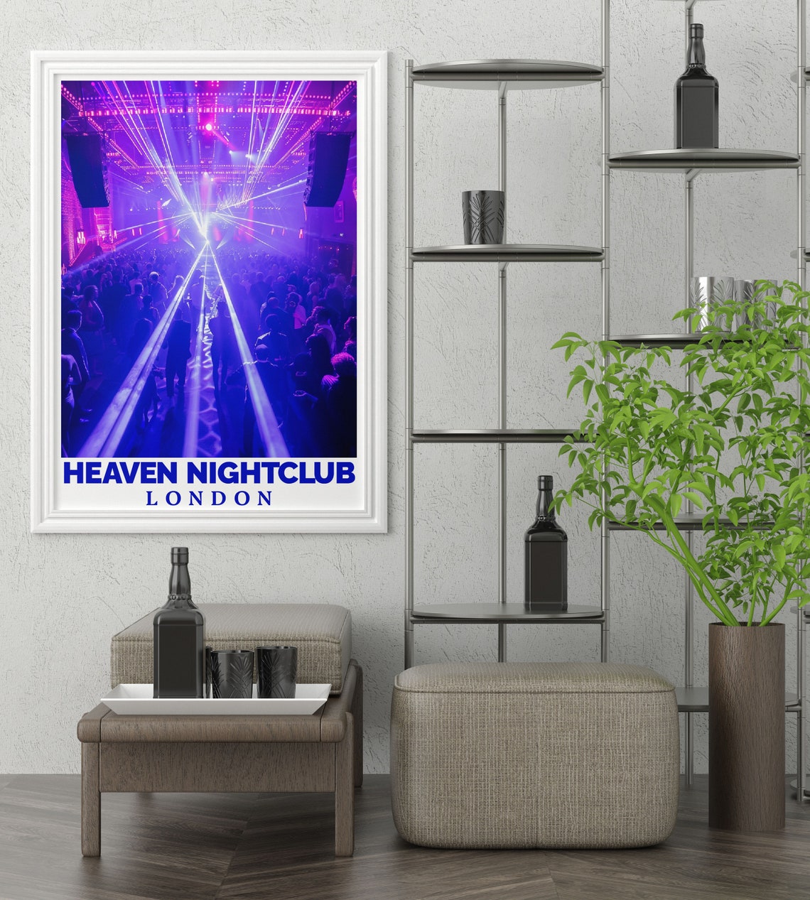 Heaven Nightclub Packed Dance Floor Laser Show London Club Print - Image 3