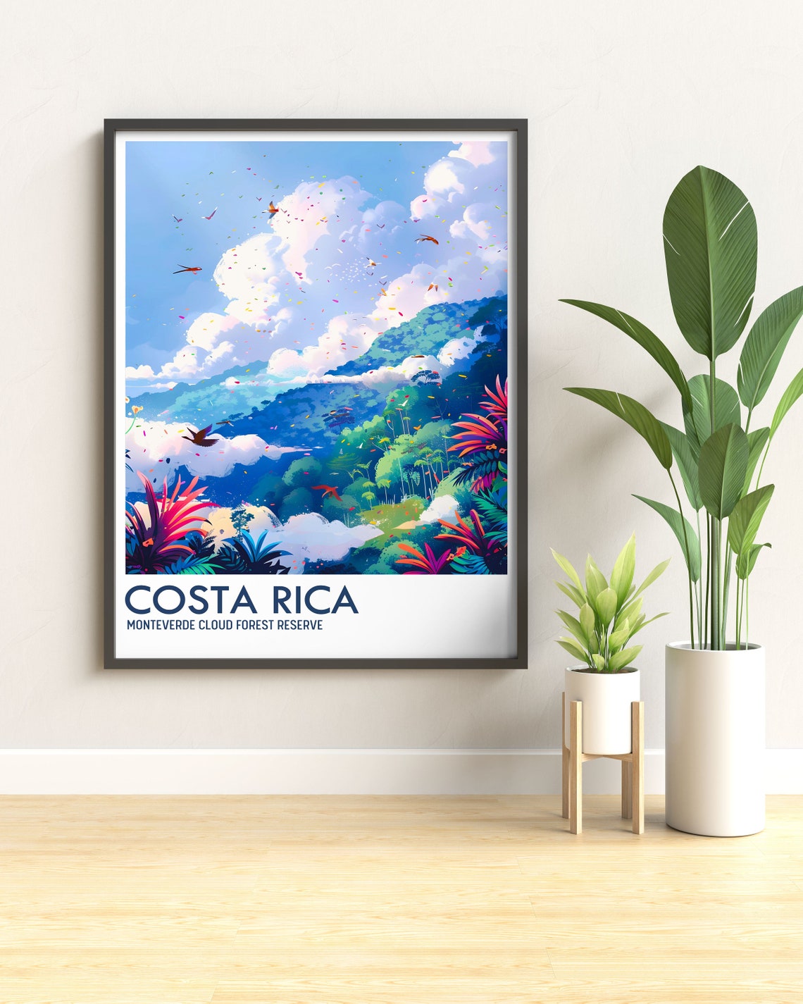 Costa Rica Monteverde Cloud Forest Reserve Lush Travel Poster - Image 3