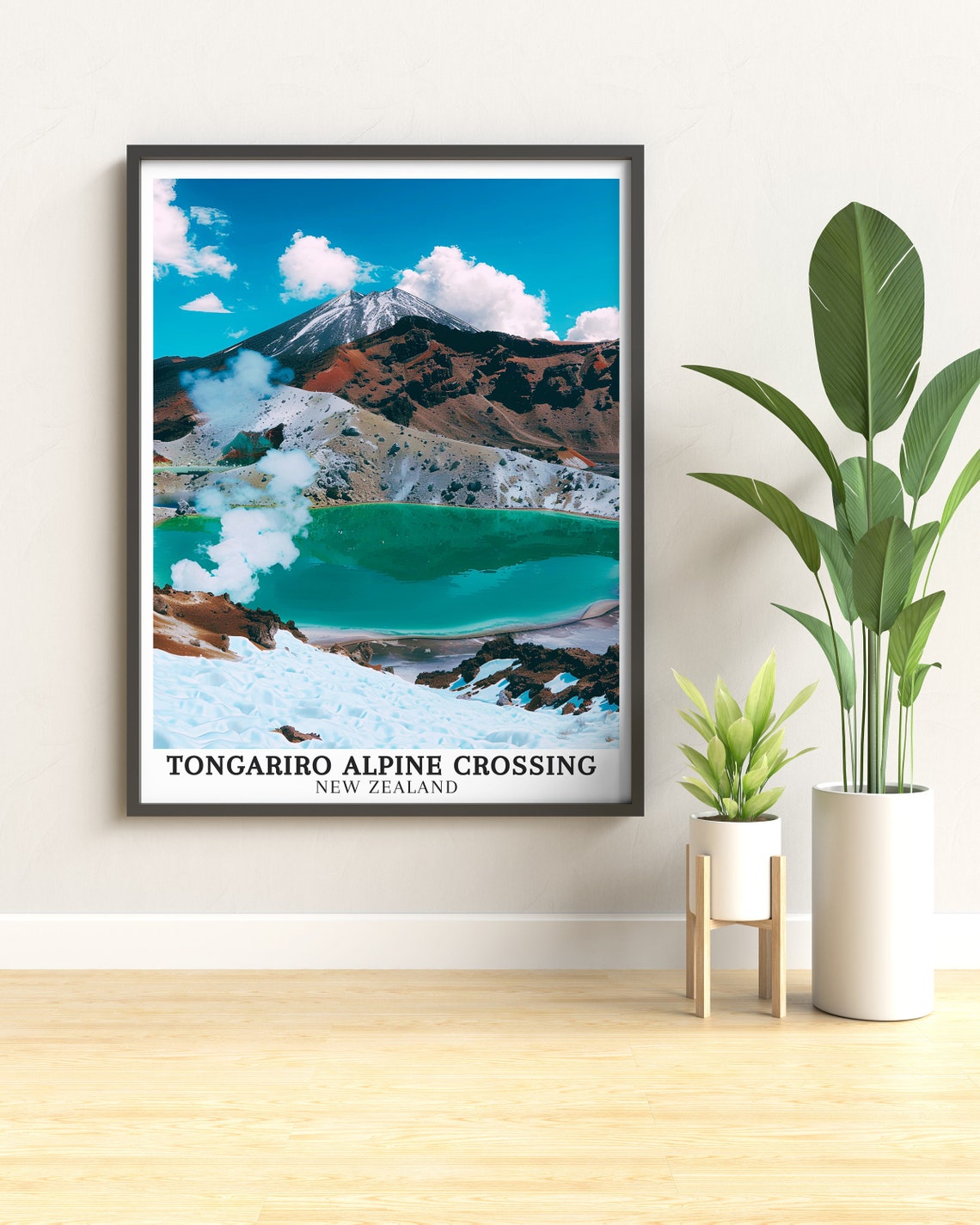 Tongariro Alpine Crossing Travel Art South Crater Travel Posters Wall Art Tongariro National Park Poster Tongariro Alpine Crossing Gift - Image 2