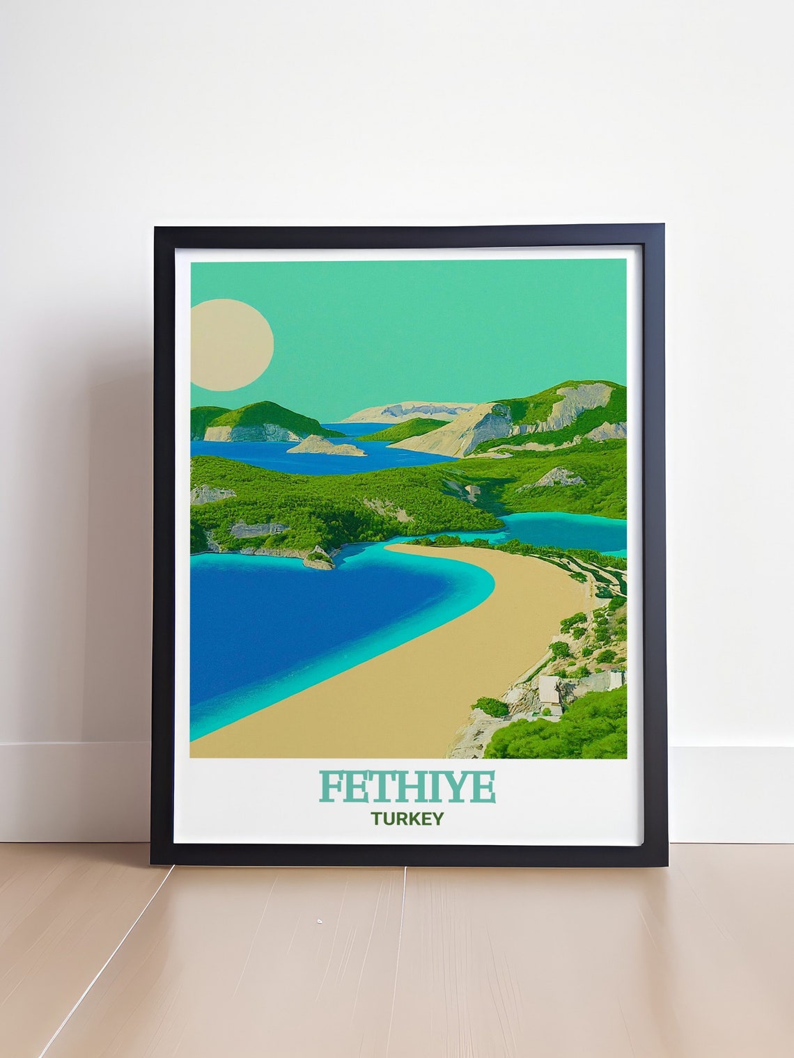 Fethiye Turkey Blue Lagoon Turquoise Bay Coastal Scenic Poster - Image 4