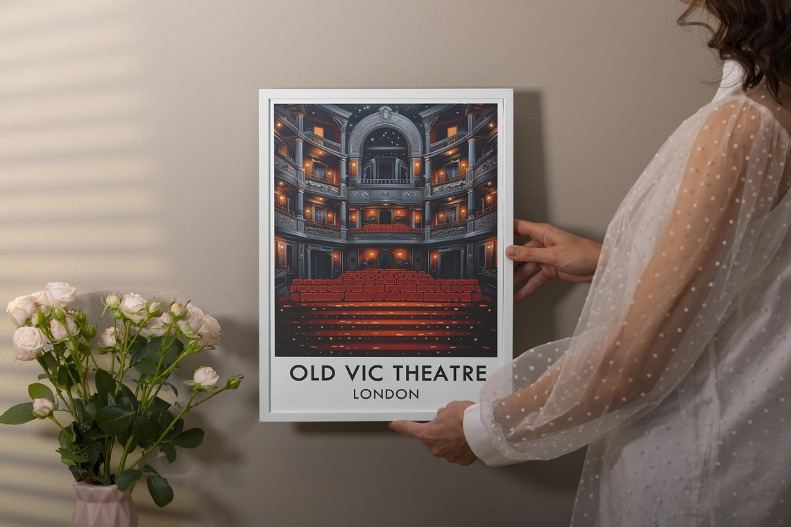 Old Vic Theatre London Ornate Auditorium Interior At Night Poster - Image 3