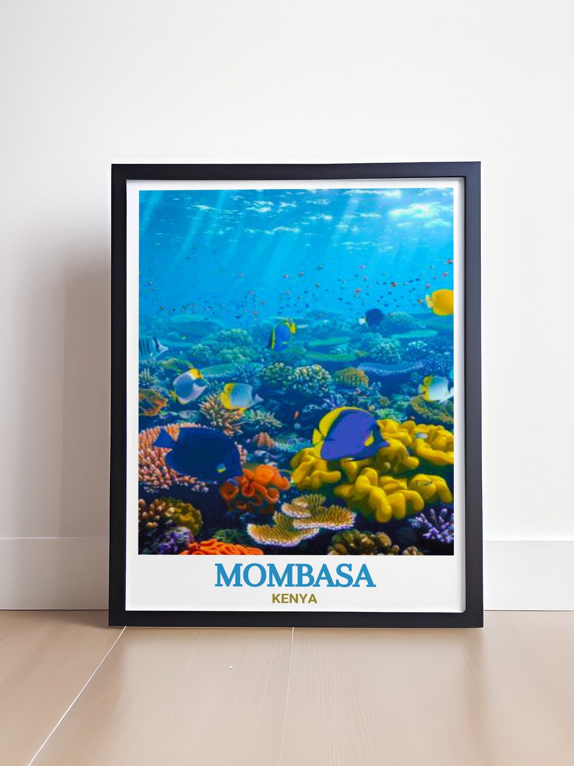 Mombasa Kenya Coral Reef Tropical Fish Dive Adventure Travel Poster - Image 4