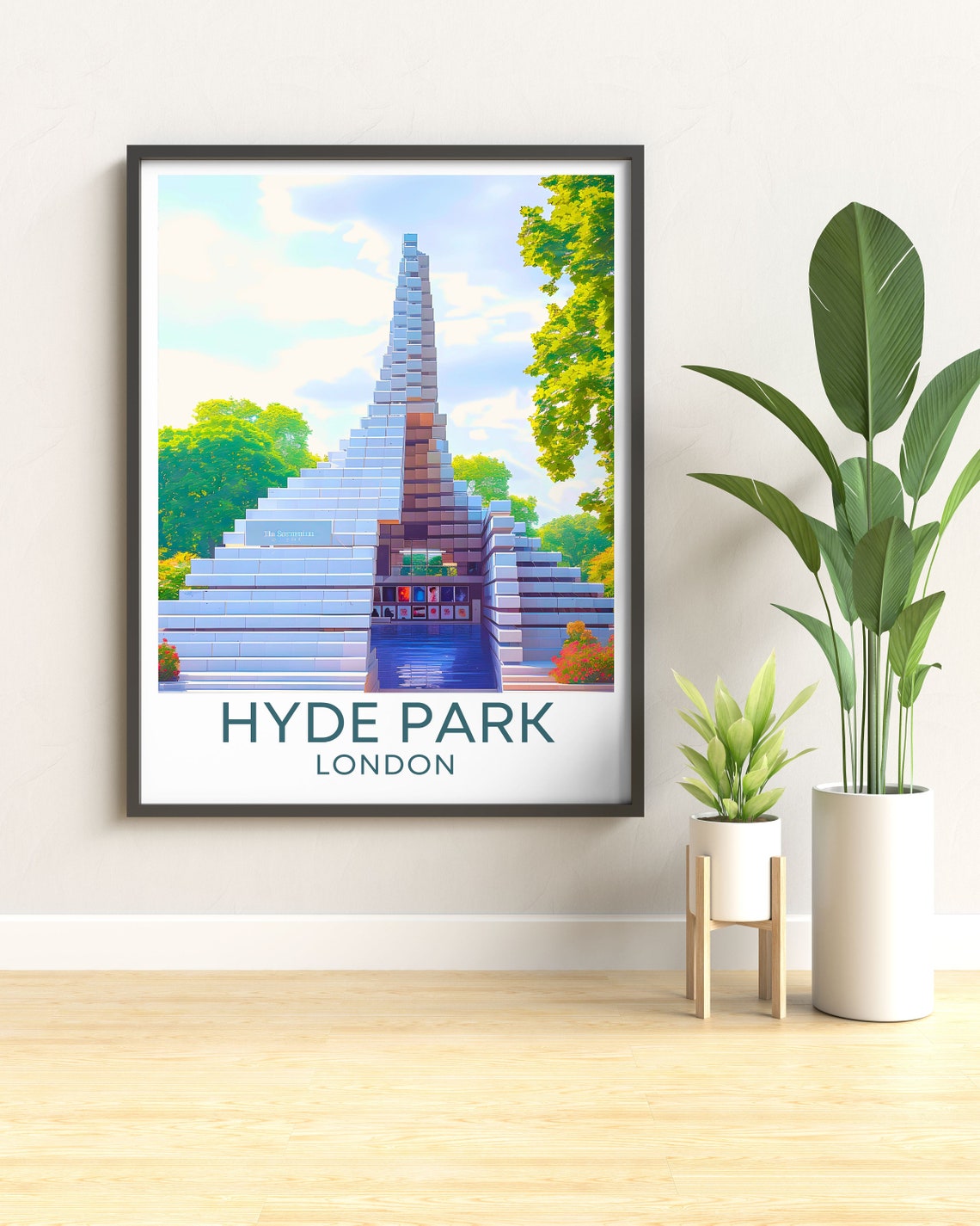 Hyde Park London Serpentine Pavilion Modern Architecture Poster - Image 2
