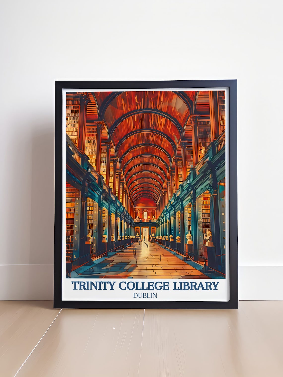 Trinity College Library Travel Poster, Long Room - Image 4