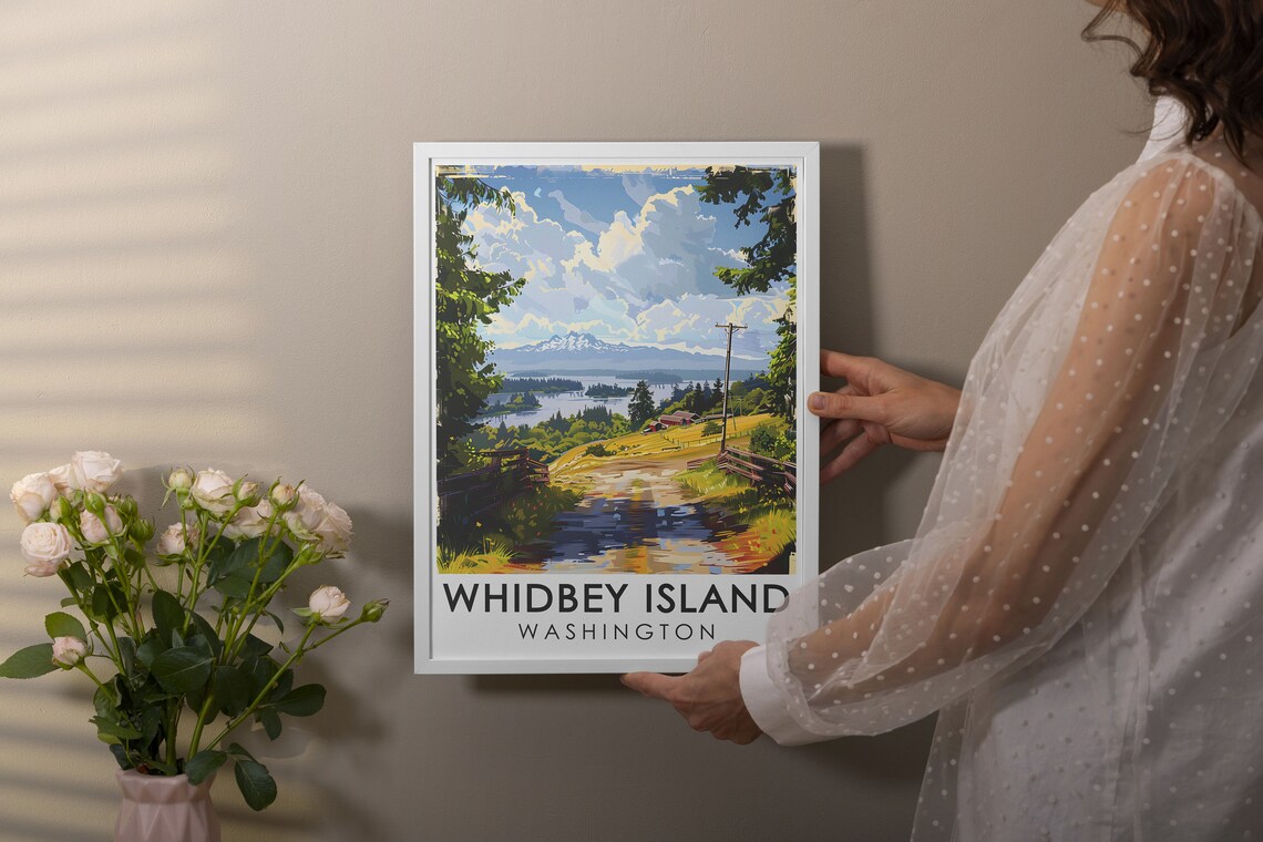 Whidbey Island Travel Poster, Ebeys Landing Reserve - Image 3