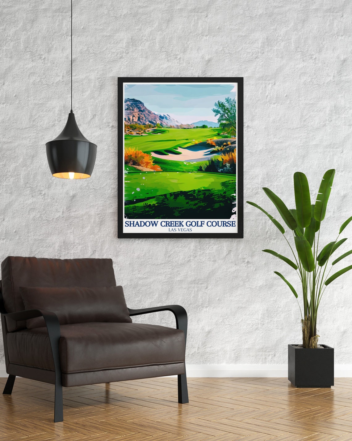 Shadow Creek Golf Course Las Vegas Desert Bunker Fairway Art Poster - Image 3