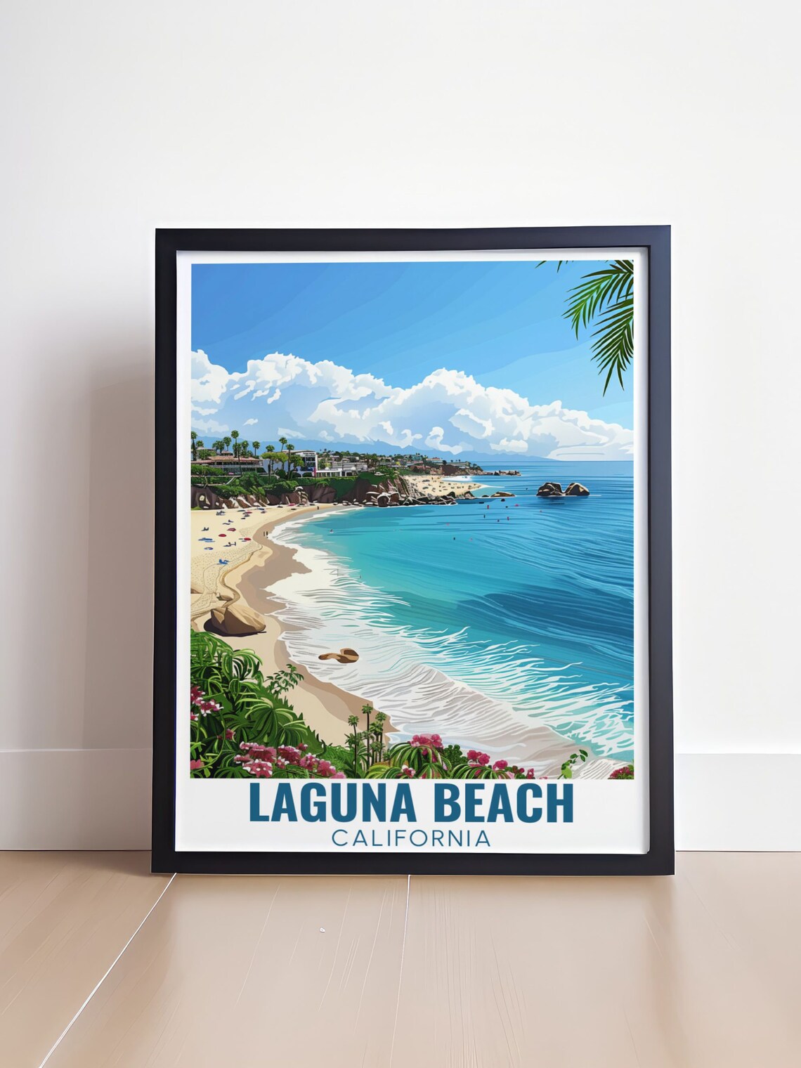 Laguna Beach Turquoise Bay Beach Cove California Travel Poster - Image 4