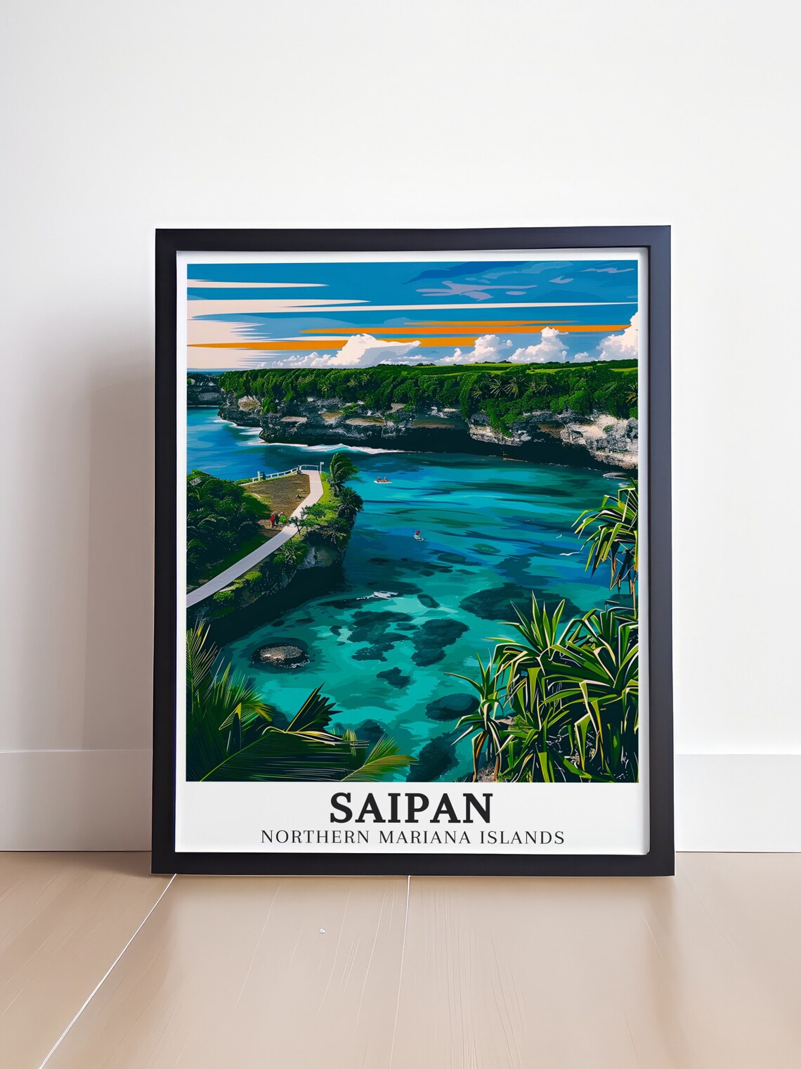 Saipan Banzai Cliff Turquoise Bay Northern Mariana Islands Poster - Image 4