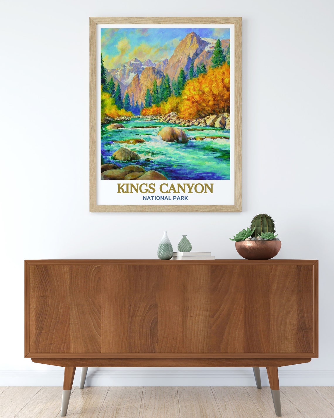 Kings Canyon National Park River Rapids Among Autumn Colors Poster - Image 3