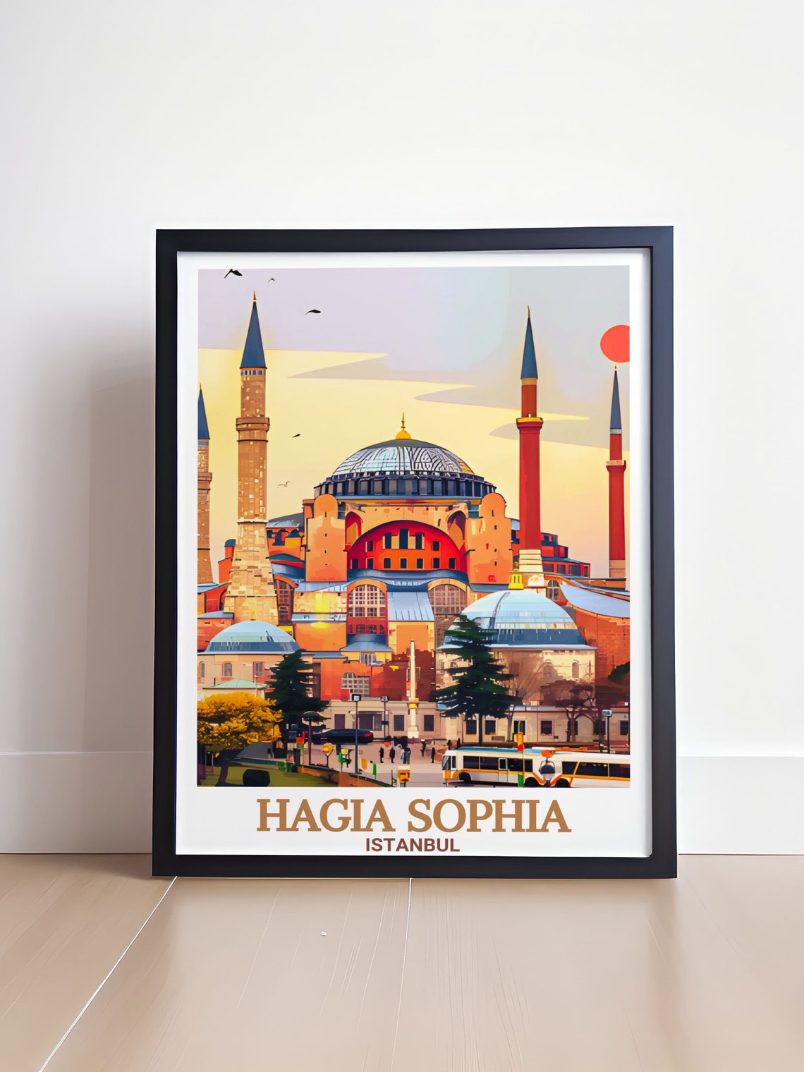 Hagia Sophia Mosque Grand Dome Minarets Sunset Istanbul Poster - Image 4