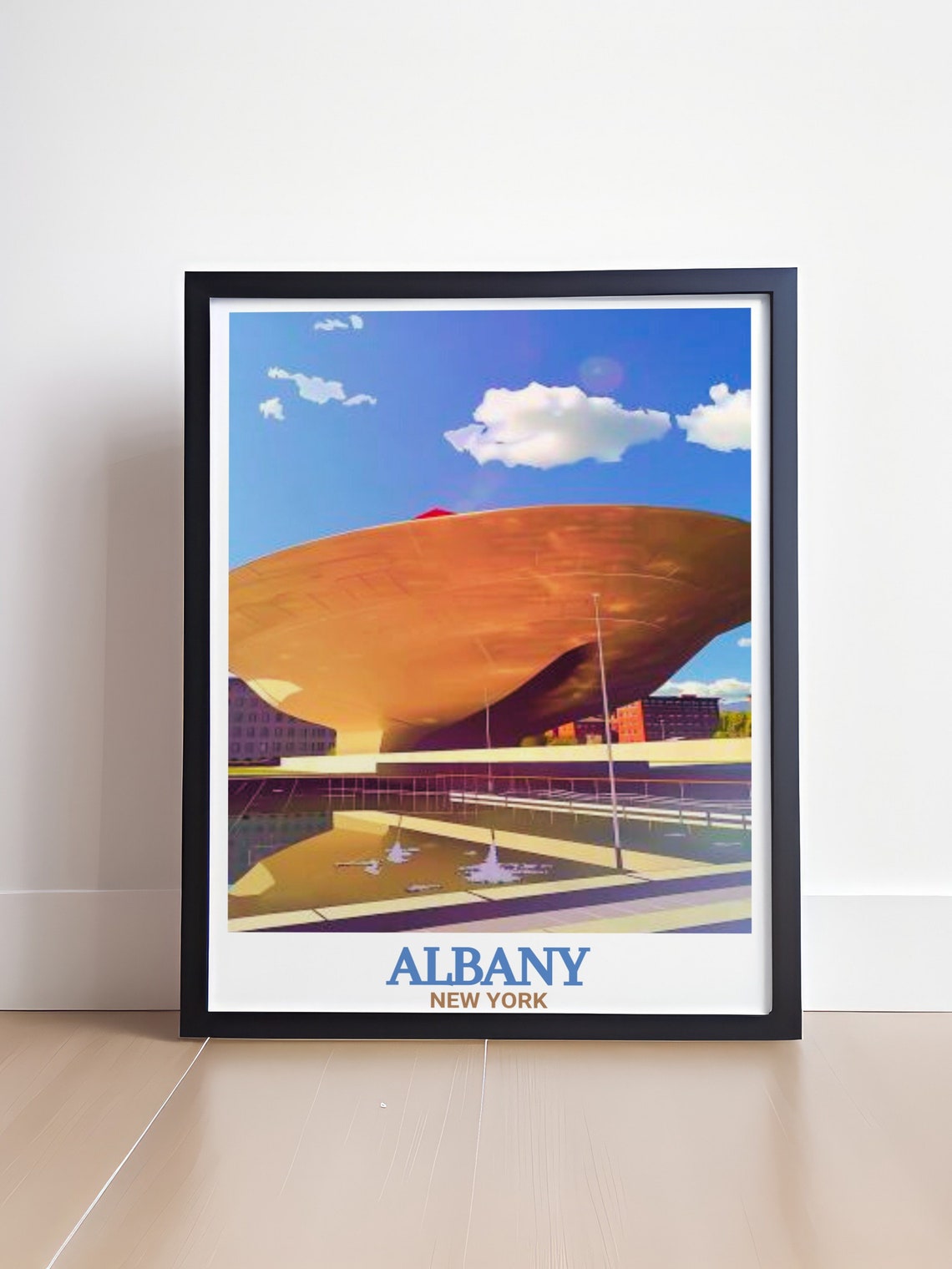 The Egg Performing Arts Center Albany Under a Blue Sky Poster - Image 4