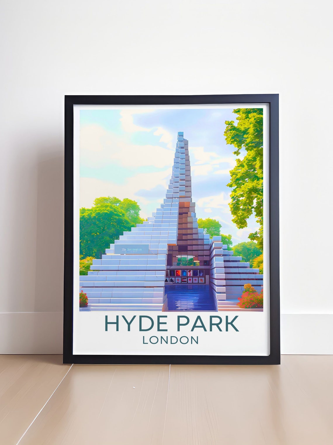 Hyde Park London Serpentine Pavilion Modern Architecture Poster - Image 4
