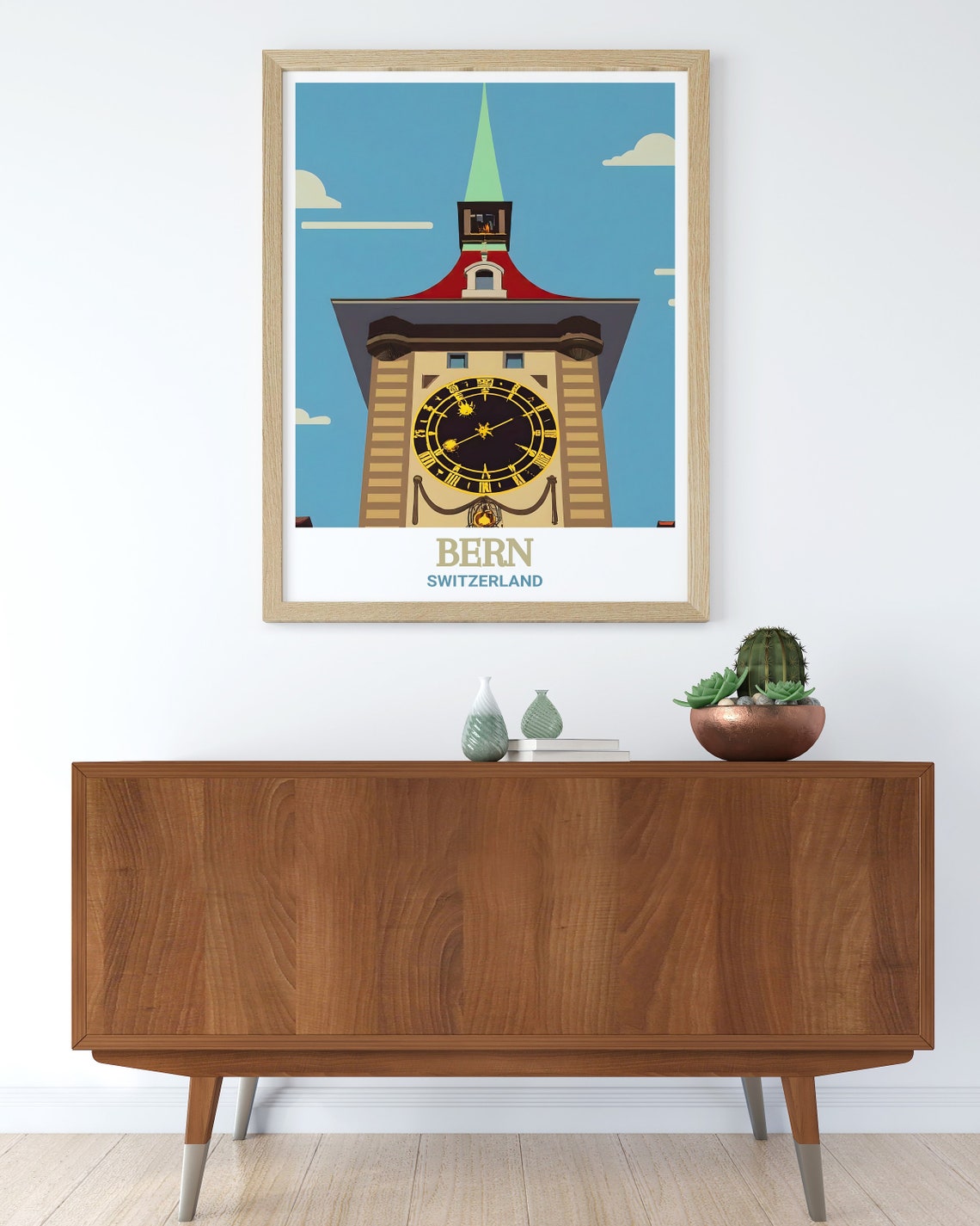 Bern Zytglogge Clock Tower Poster Switzerland Travel City Decor - Image 2