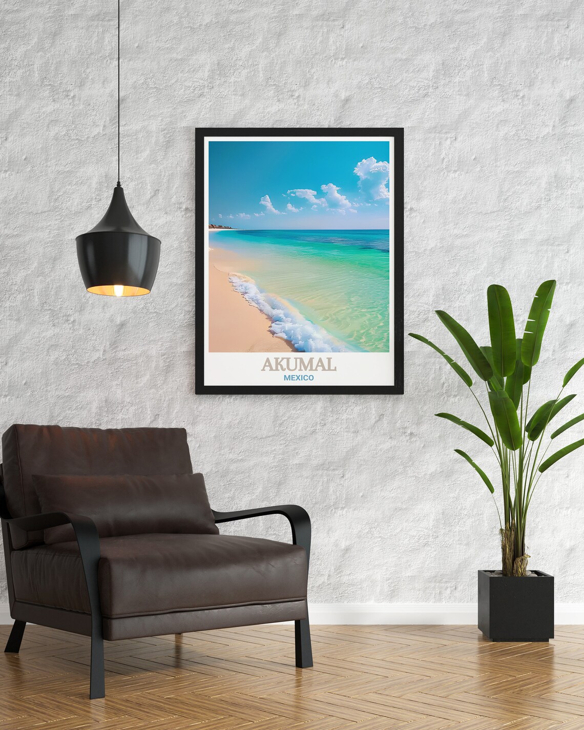 Akumal Travel Poster, Coastal Place Art Print - Image 3