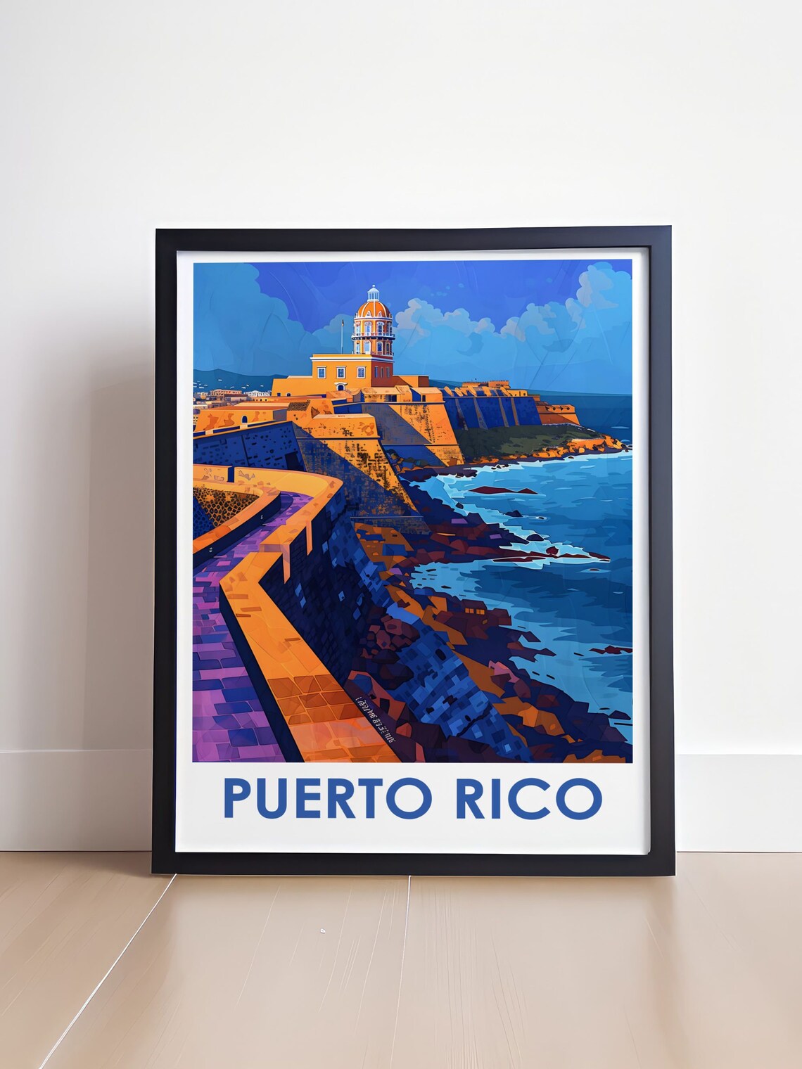 Puerto Rico El Morro Fortress Sunset Ocean Historic Citadel Travel Poster - Image 4