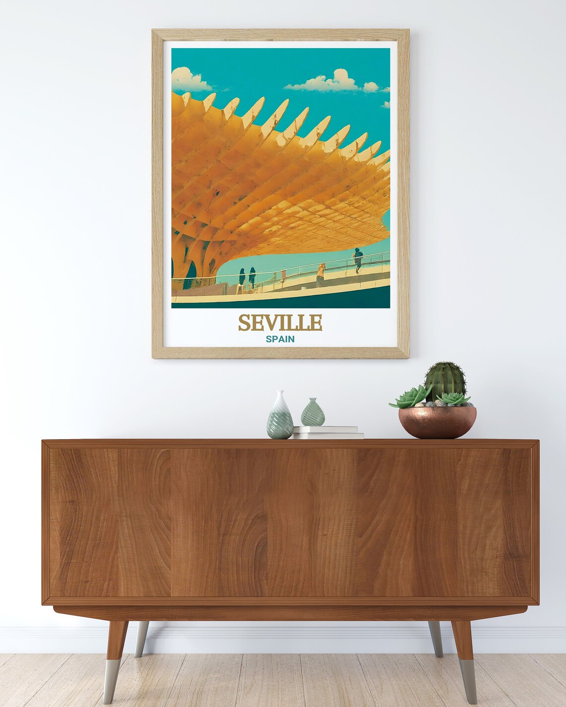 Seville Spain Metropol Parasol Giant Wooden Canopy Travel Poster - Image 3