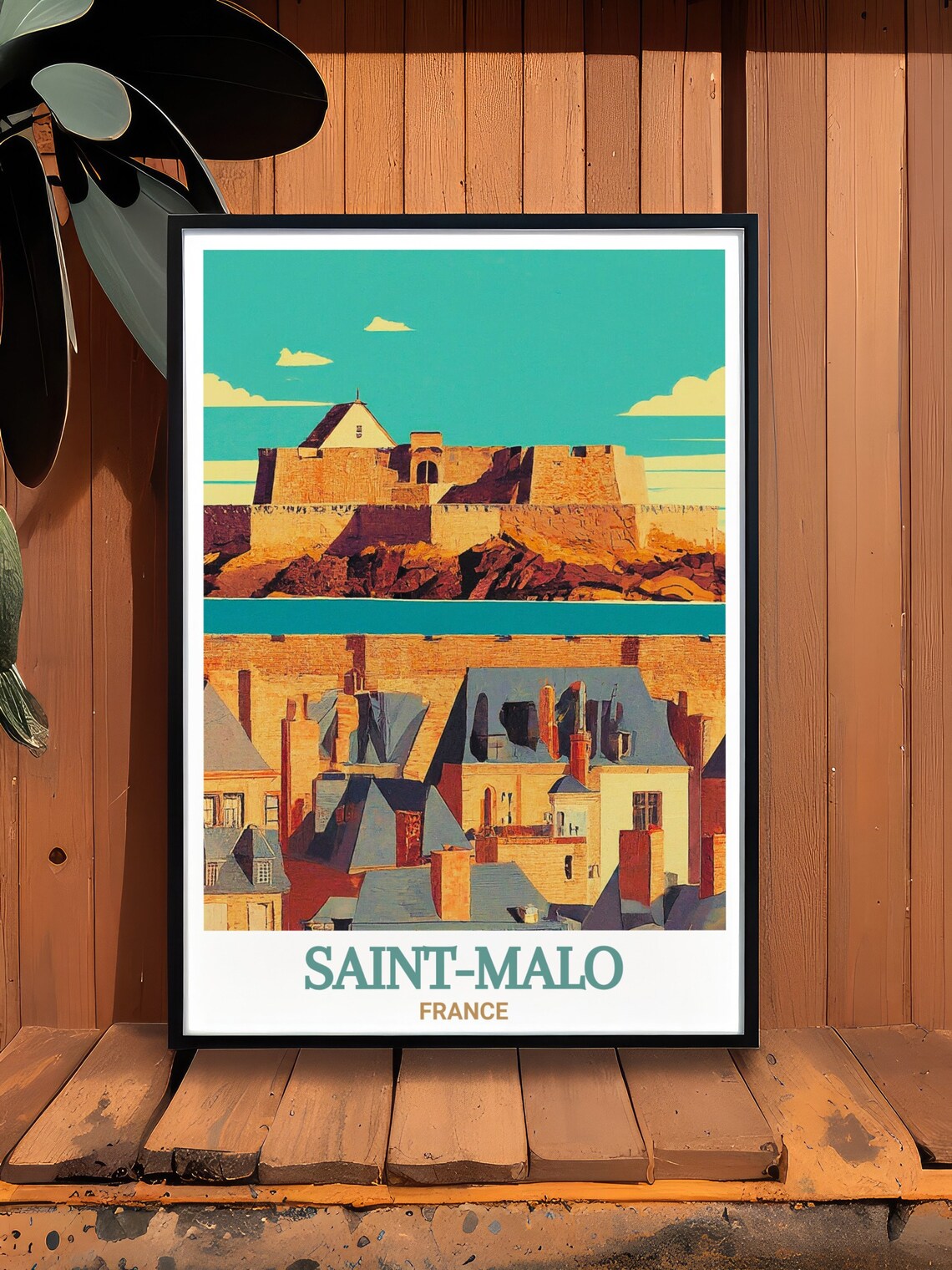 Saint-Malo France Fort Old Town Brittany Coastal Travel Poster - Image 2