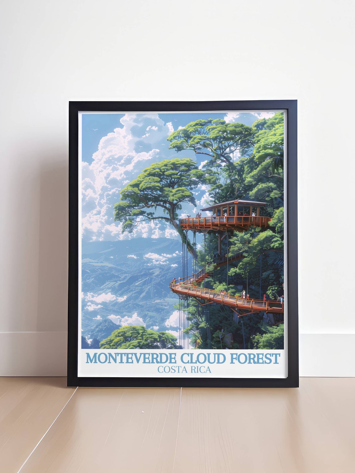 Monteverde Costa Rica Cloud Forest Canopy Bridge Walkway Poster - Image 4