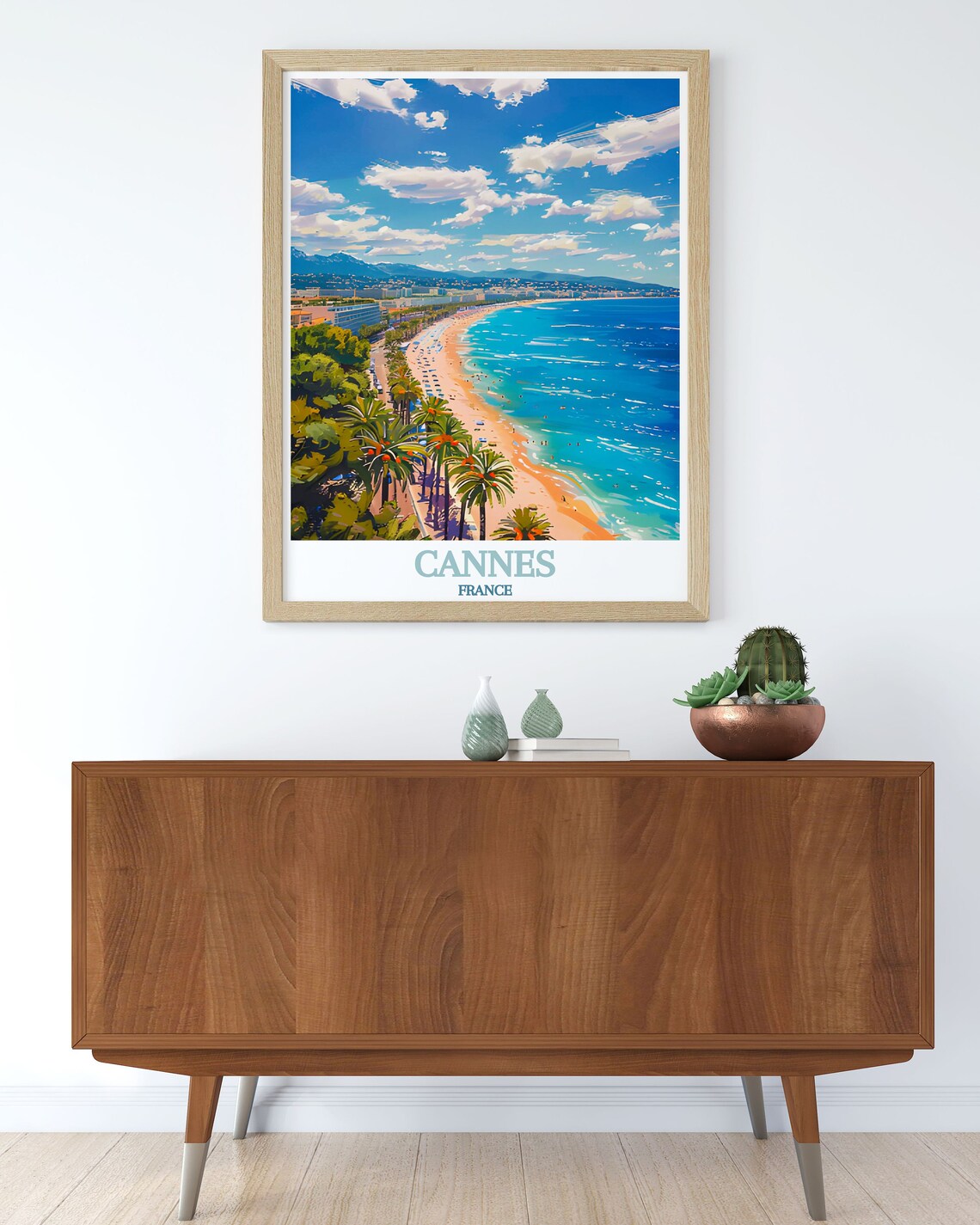 Cannes Travel Art La Croisette Gift France Art Print La Croisette Artwork And Travel Decor France Wall Art - Image 2