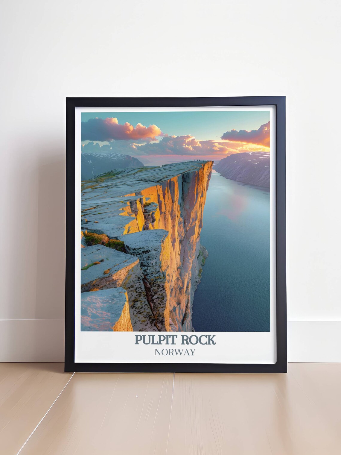 Pulpit Rock Norwegian Fjords Travel Poster Art - Image 4