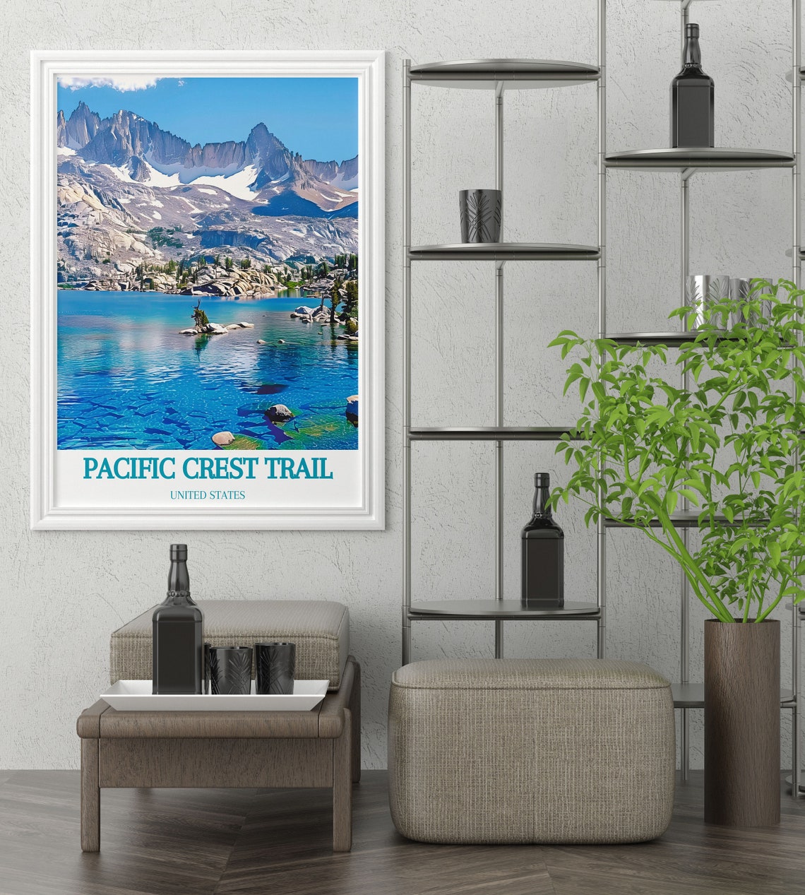 Pacific Crest Trail Turquoise Alpine Lake Granite Reflections Poster - Image 4