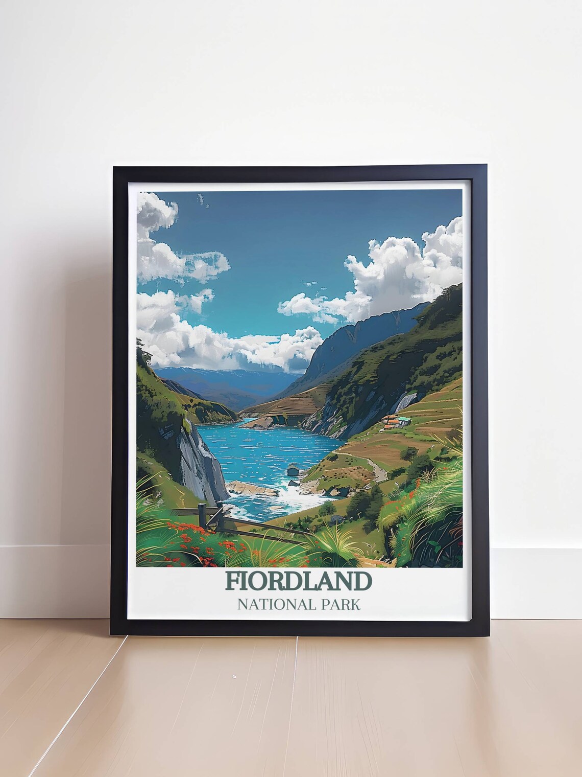 Fiordland National Park Rugged Coast Mountains New Zealand Poster - Image 4