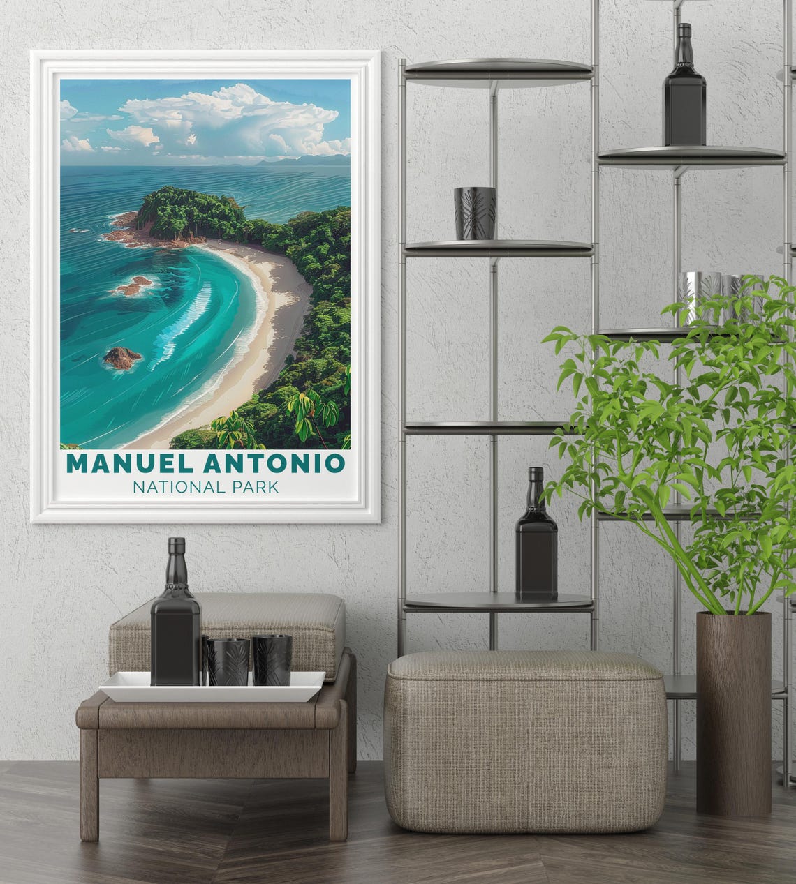 Manuel Antonio National Park Turquoise Cove and Island Beach Poster - Image 2