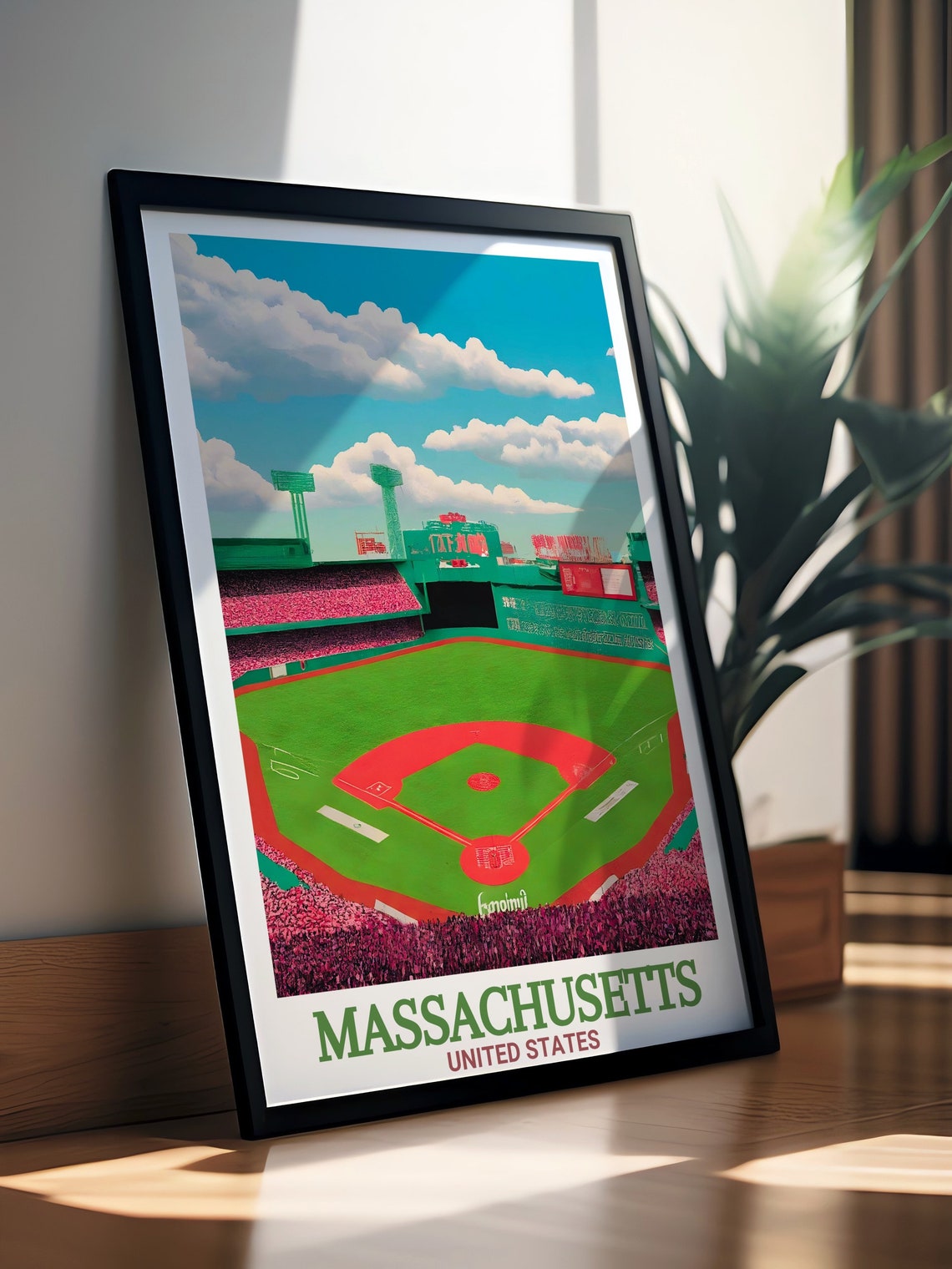 Fenway Park Boston Red Sox Baseball Stadium Vintage Travel Poster - Image 3