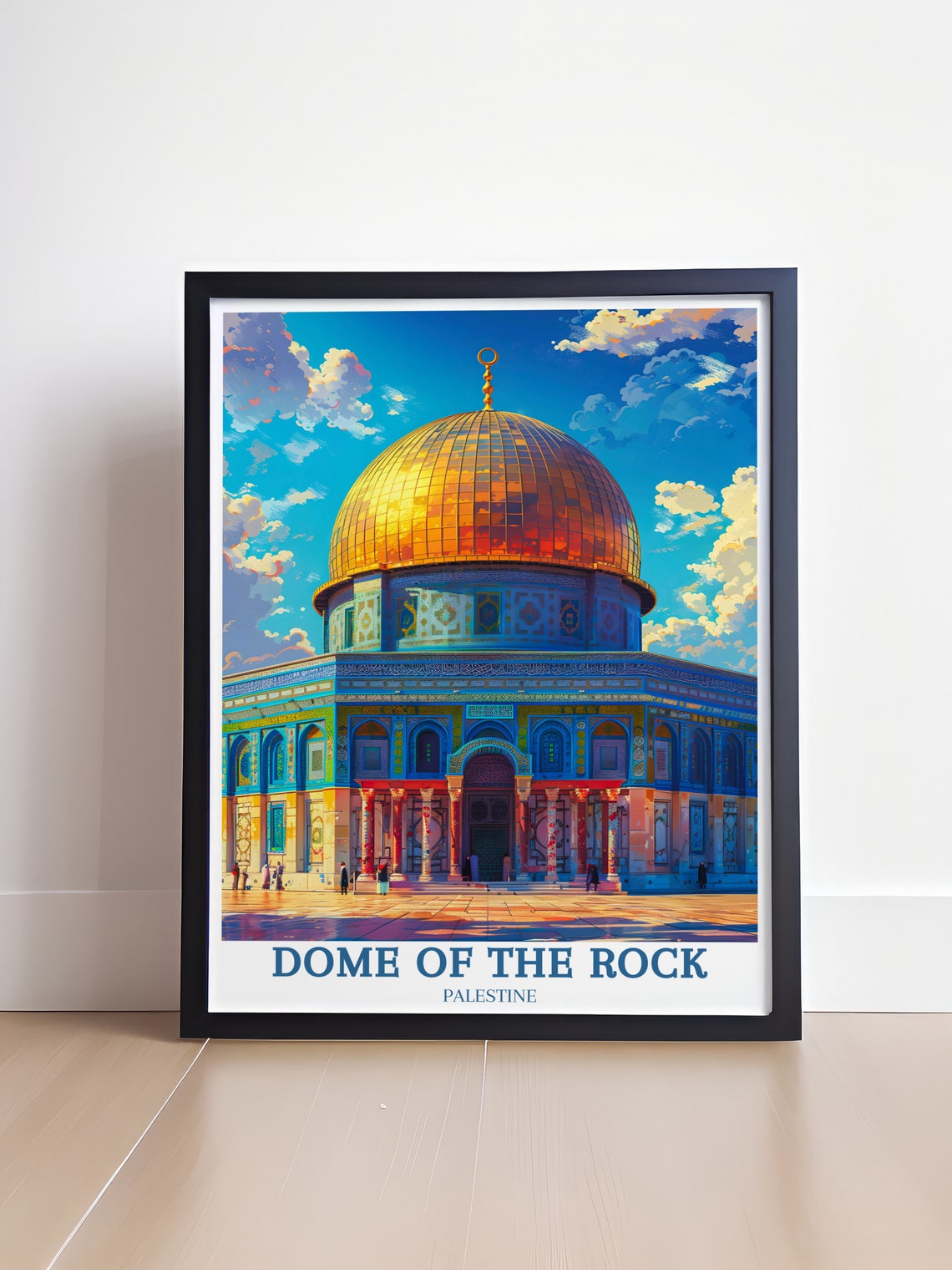 Dome Of The Rock Palestine Travel Print Palestine Travel Gift Vintage Travel Poster Printable City Poster - Image 4
