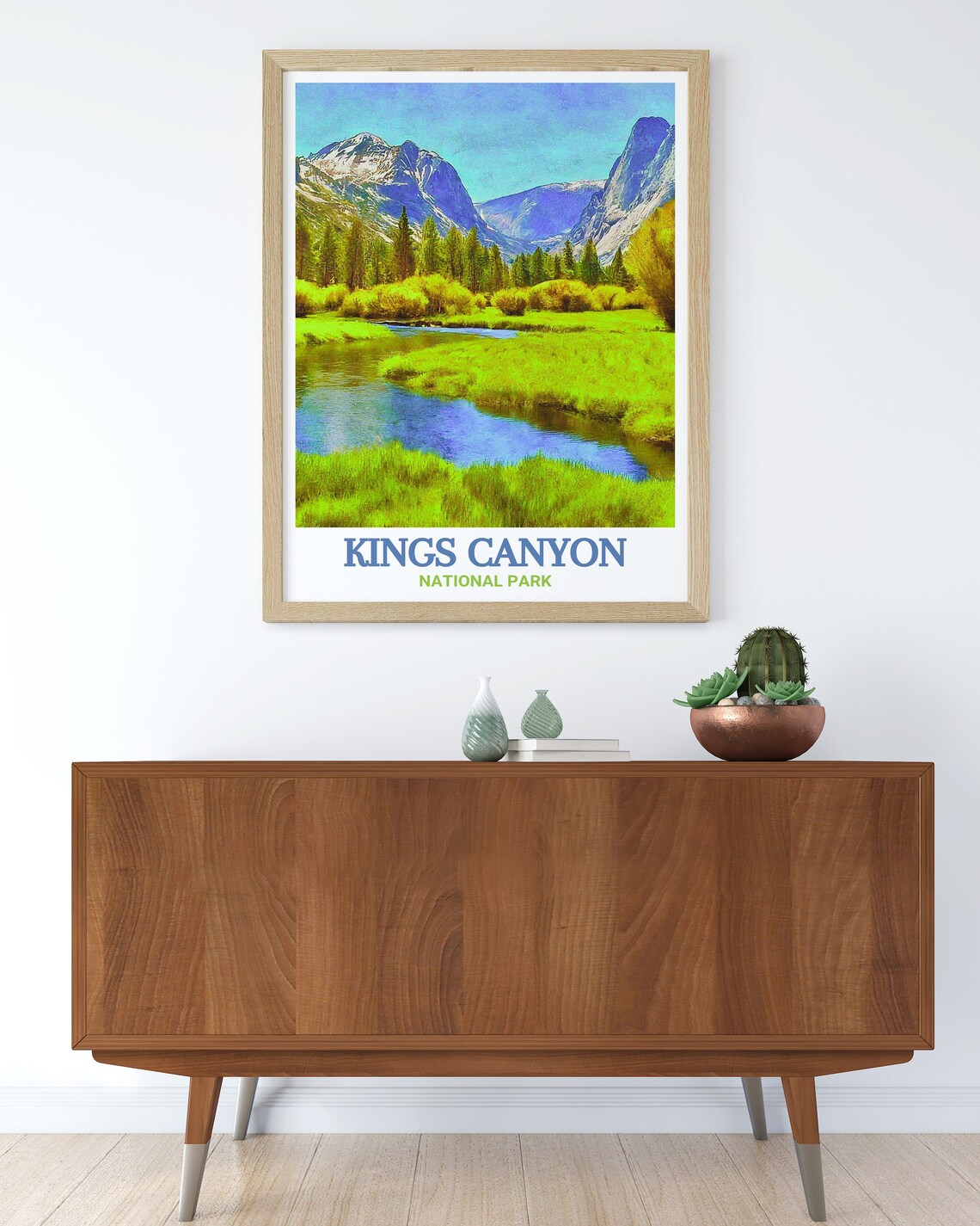 Kings Canyon National Park Zumwalt Meadow and Winding River Poster - Image 3