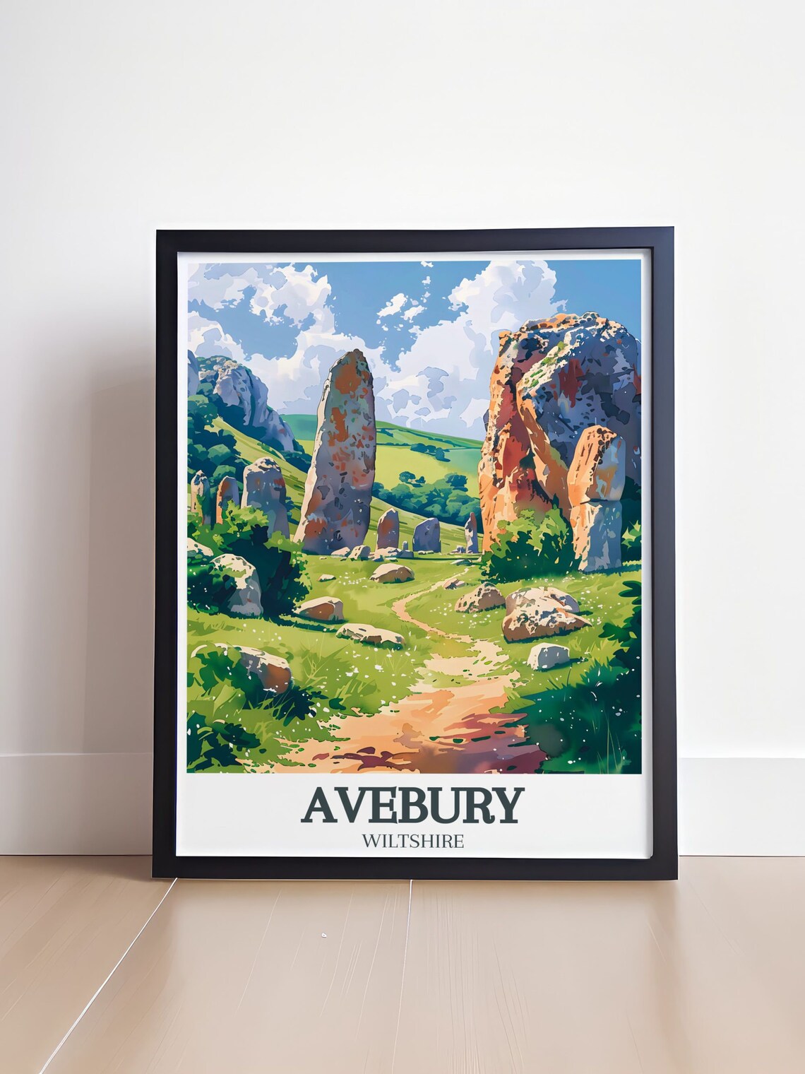 Avebury Stone Circle Travel Poster, Timeless England Views - Image 4