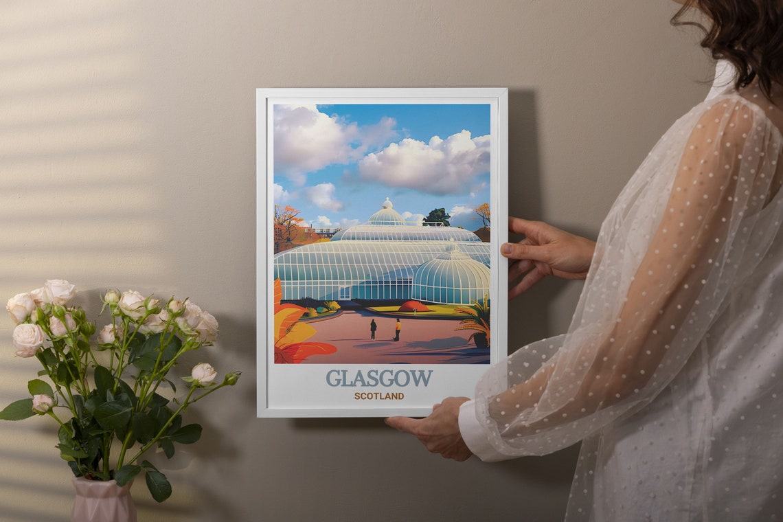 Glasgow Botanic Gardens Glasshouse Victorian Palm House Travel Poster - Image 3