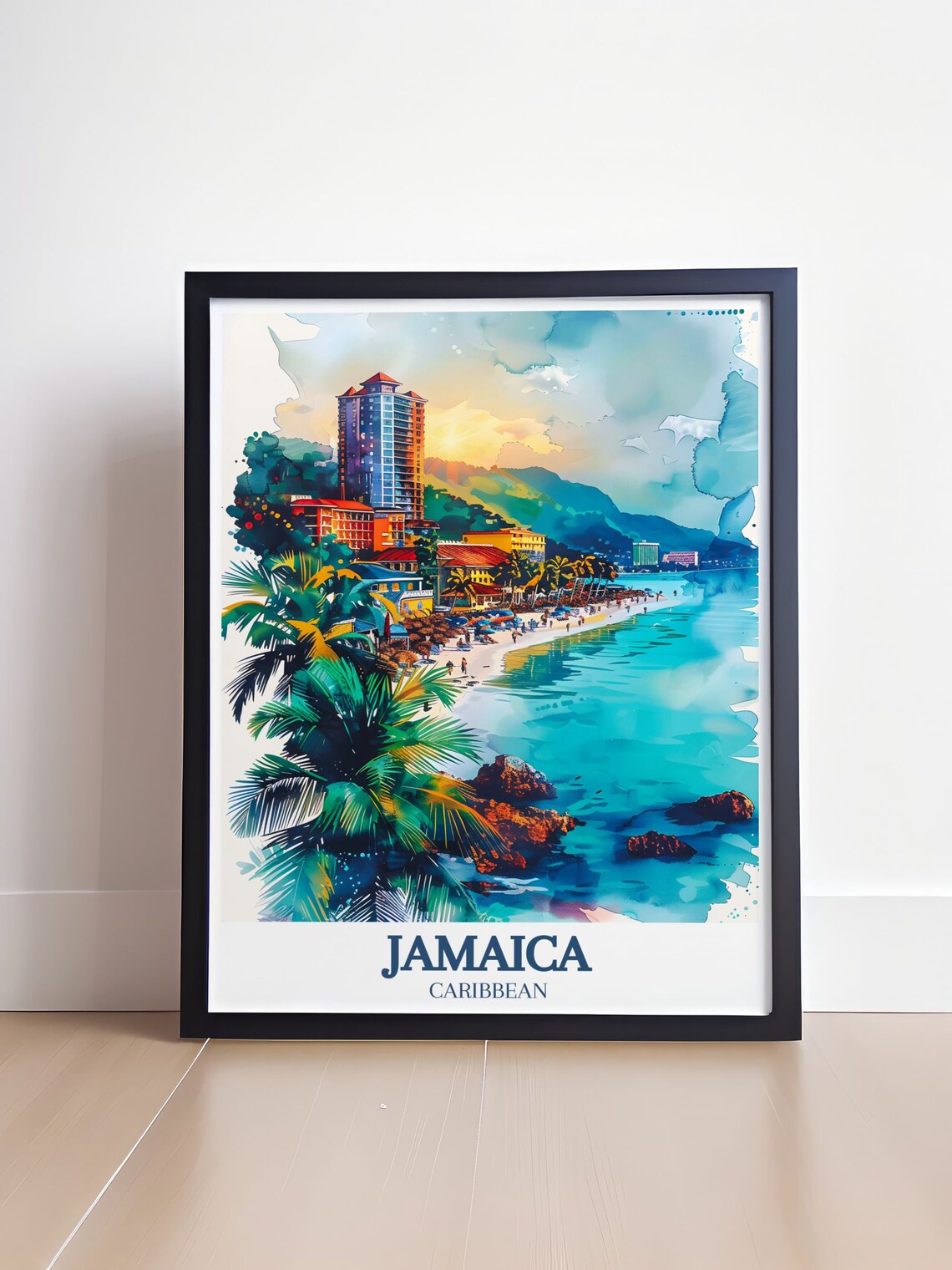 Montego Bay Jamaica Travel Poster, Caribbean Nature Decor - Image 4