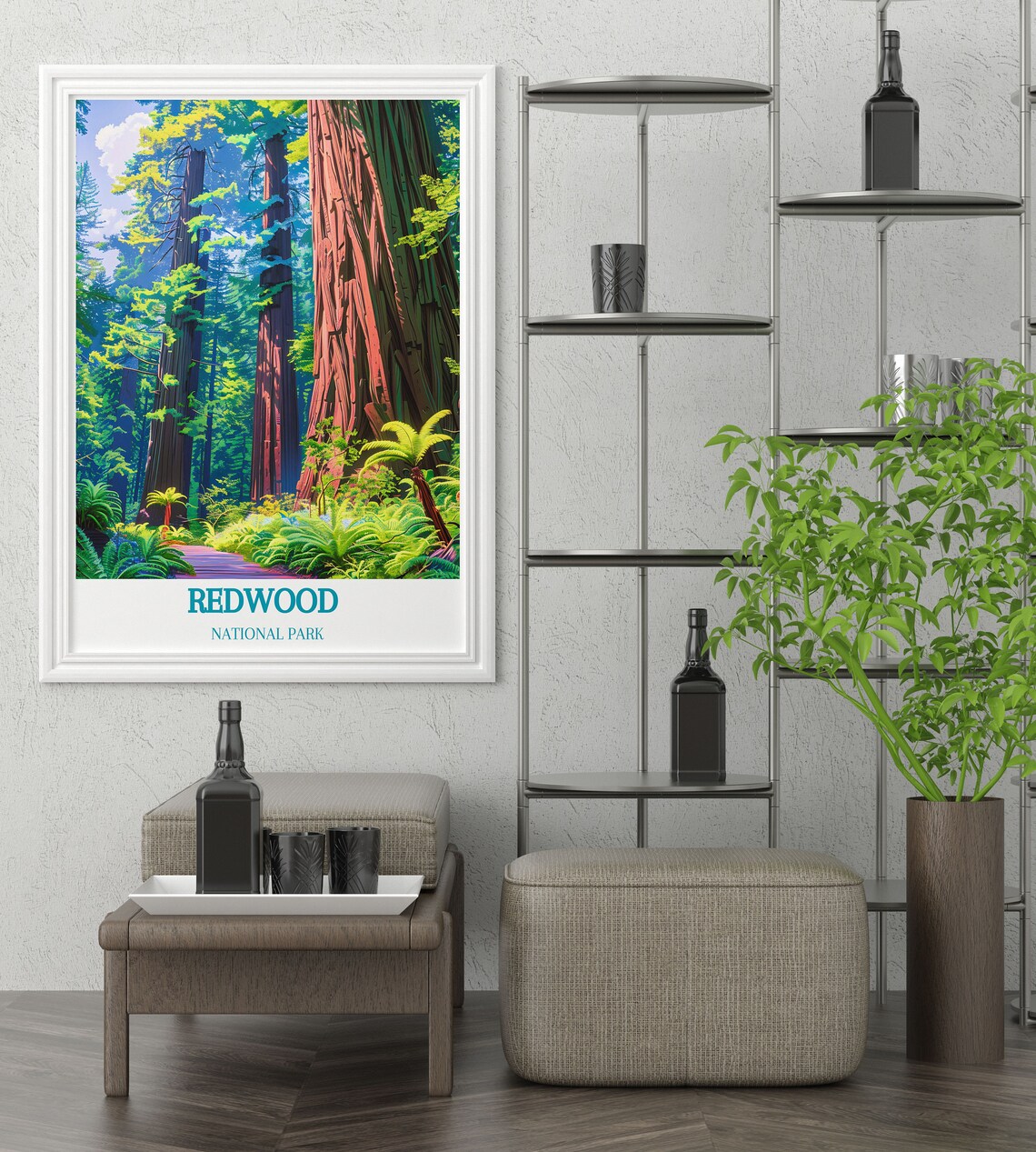 Redwood National Park Grove Of The Titans Forest Scenic Poster - Image 3