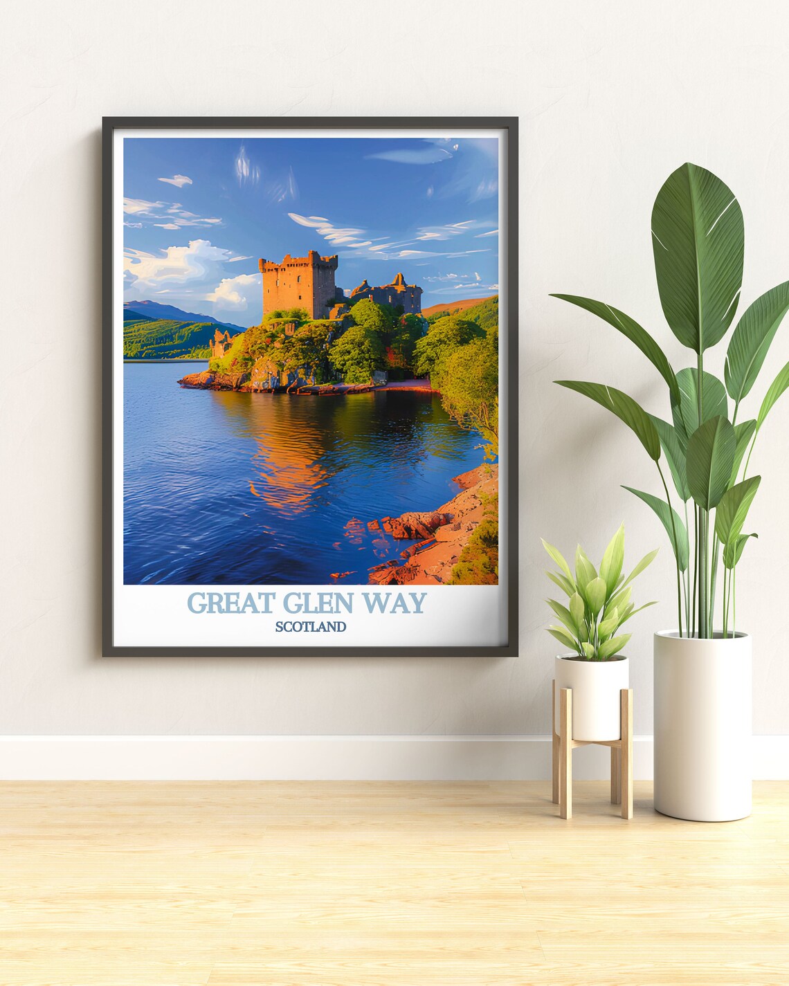 Great Glen Way Scotland Urquhart Castle Loch Ness Travel Poster - Image 2