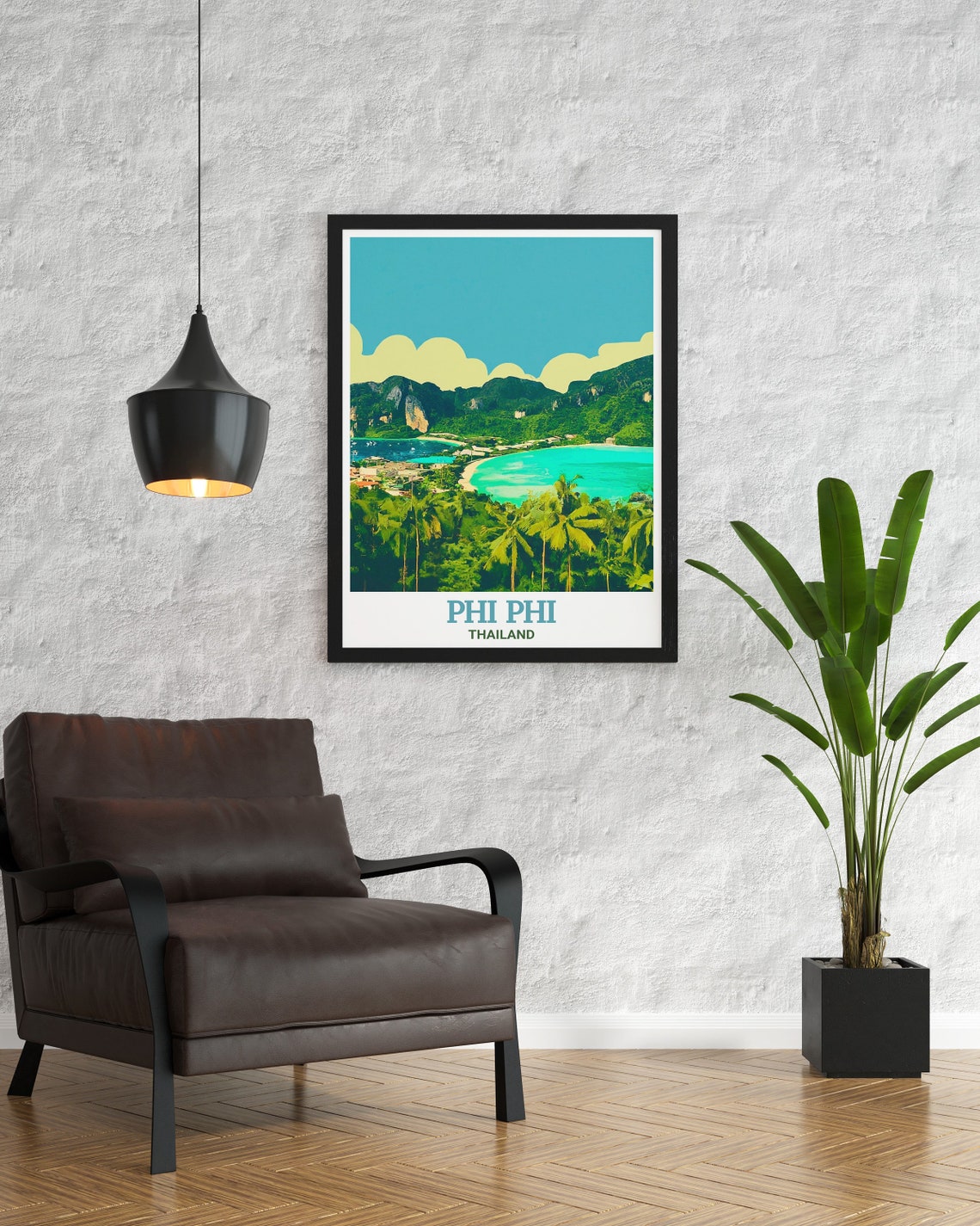 Phi Phi Islands Bay Overlook Thailand Scenic Tropical Travel Poster - Image 2