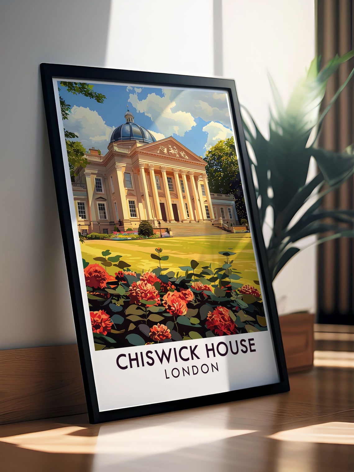 Chiswick House Palladian Villa With Blooming Rose Gardens Poster - Image 2