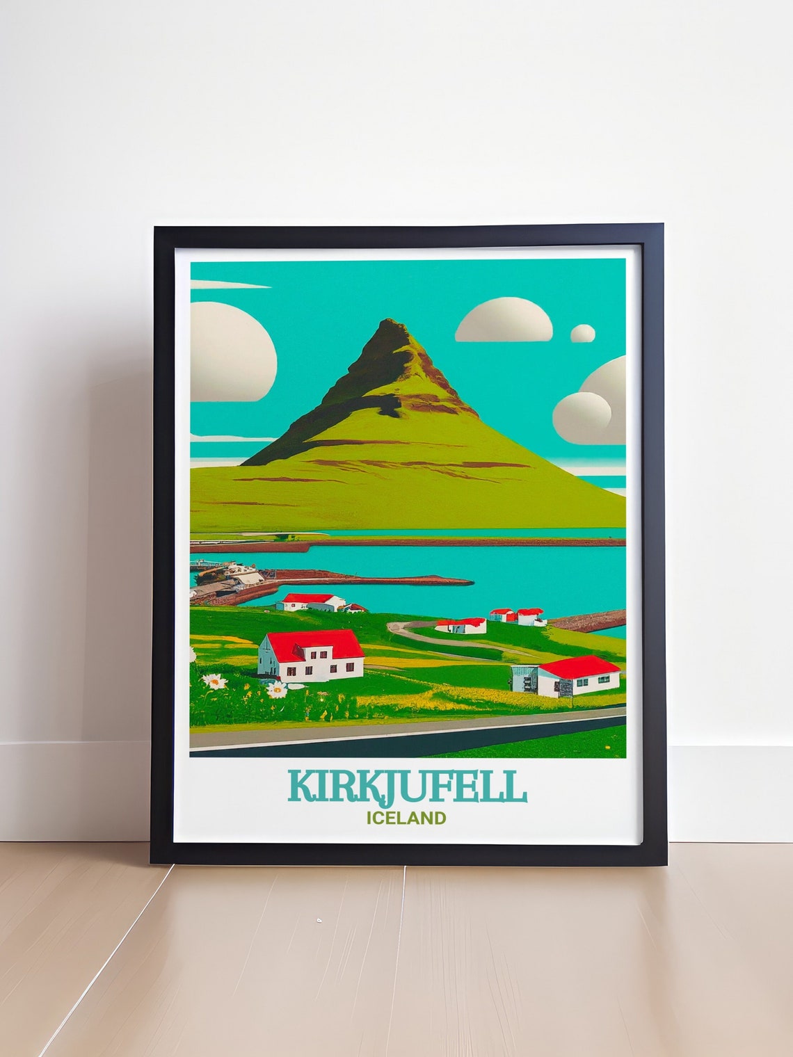 Kirkjufell Travel Poster Grundarfjrur Scenic Print Kirkjufell Mountain Travel Poster Iceland Travel Art Kirkjufell View - Image 4