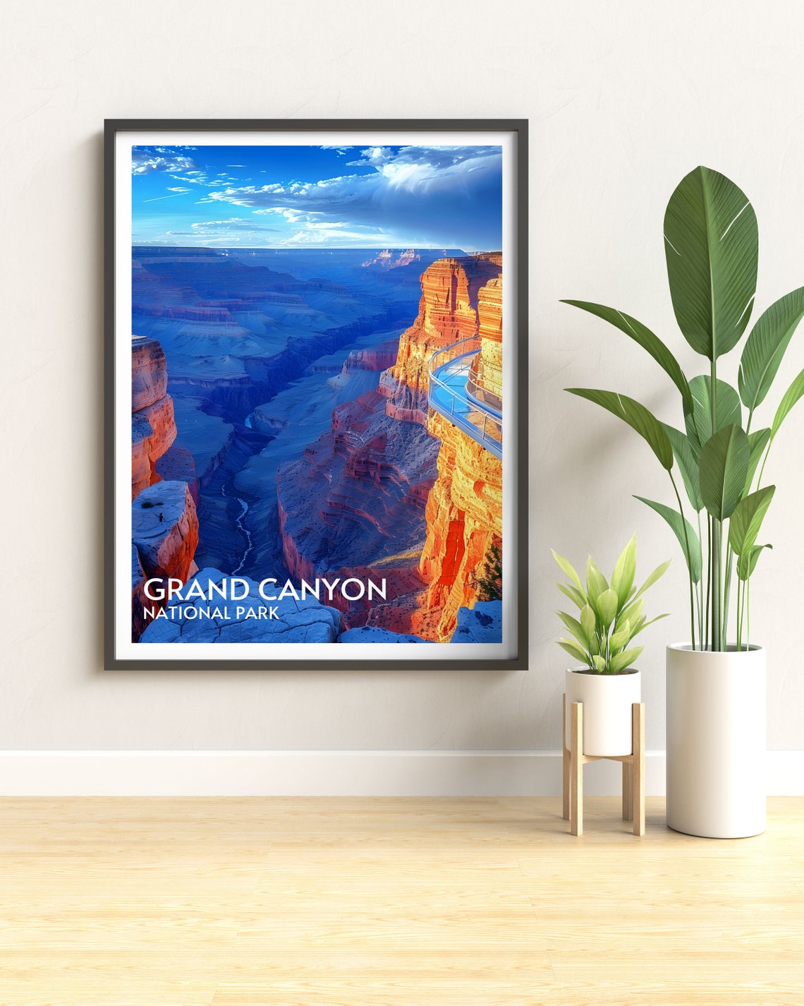 Grand Canyon Glass Skywalk Sunset Overlook Red Rock Canyon Poster - Image 2