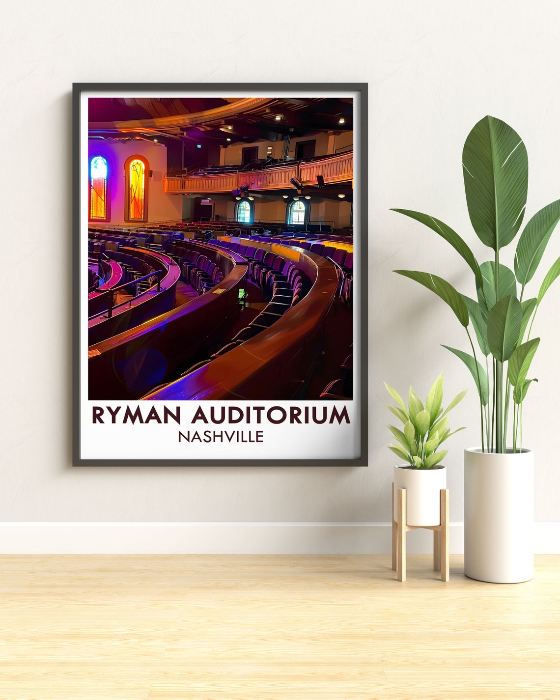 Ryman Auditorium Nashville Interior Church Pews Travel Poster - Image 3