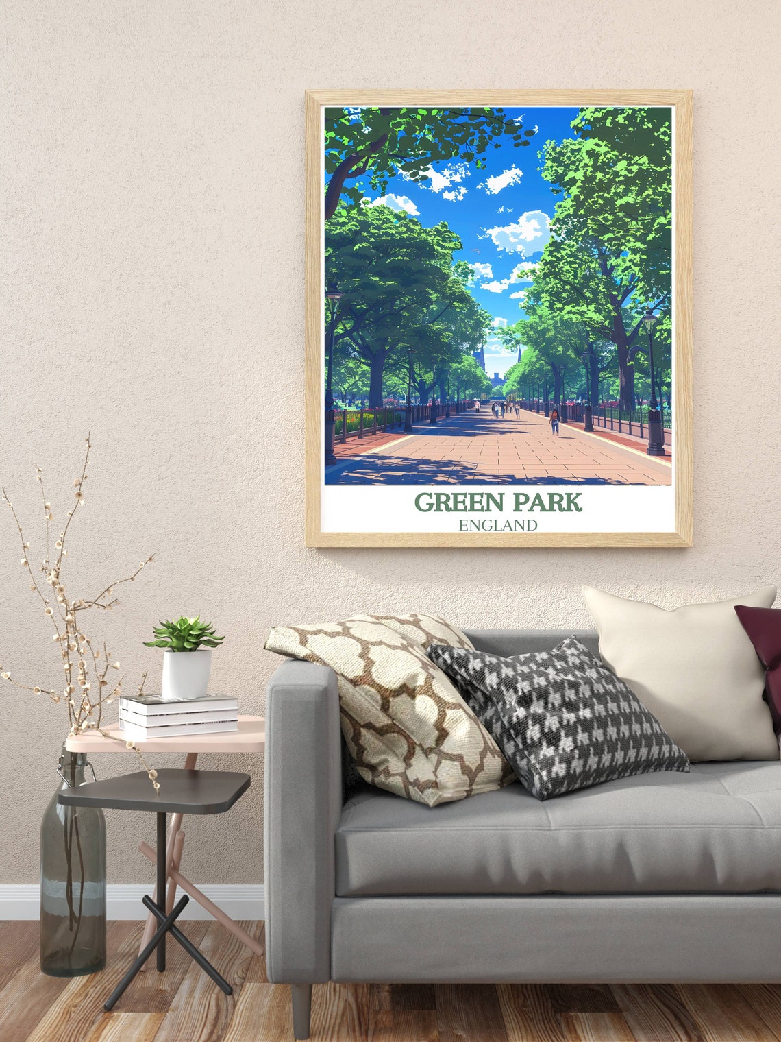 Green Park London Posters Discover Royal London Princess Diana Of Wales Memorial Walk Art And Decor Buckingham Palace Travel Prints - Image 2